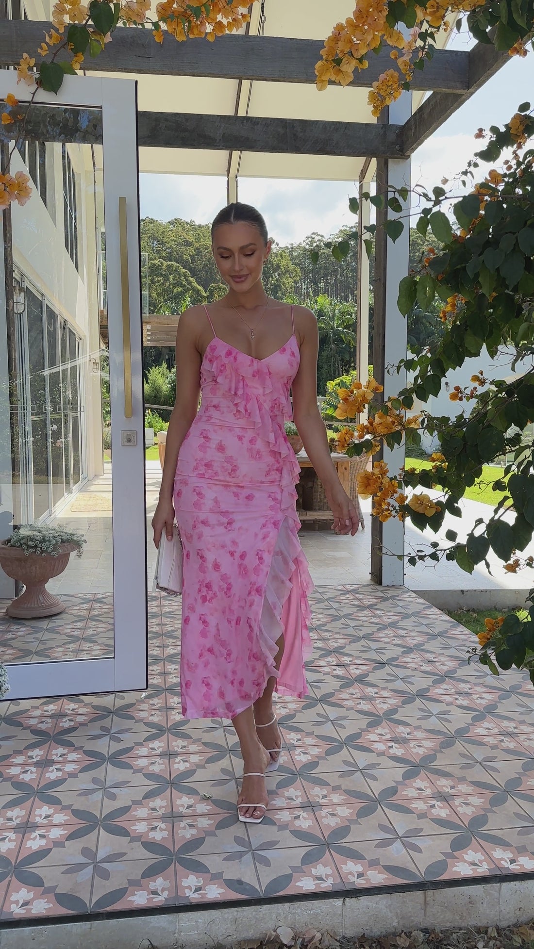 Debbie Midi Dress - Pink Floral - Buy Women's Dresses