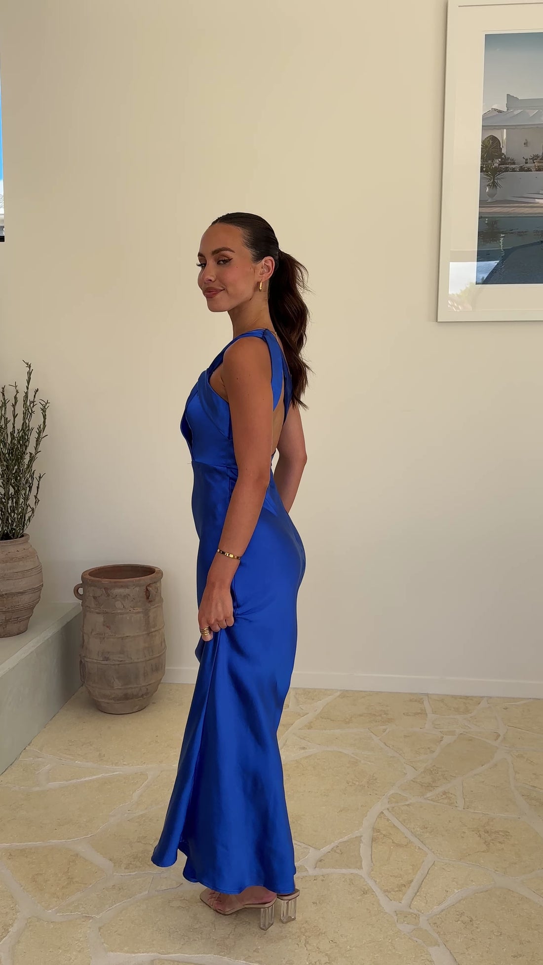 royal blue maxi dress Stylish Women Dresses LabelbyAnuja This beautiful dress features a square neck and an adjustable drawstring Royal Blue Kaftan Goddess Dress.