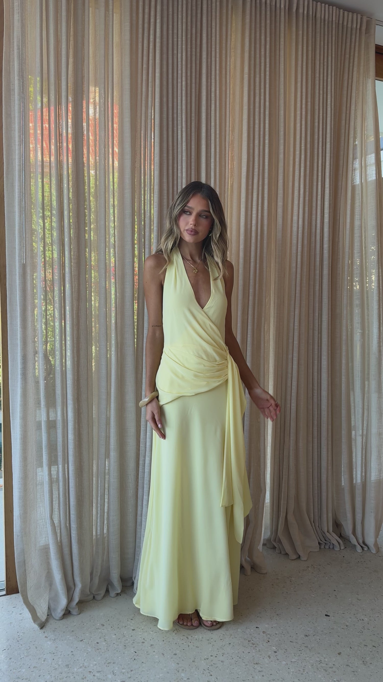 Ella Maxi Dress - Yellow - Billy J