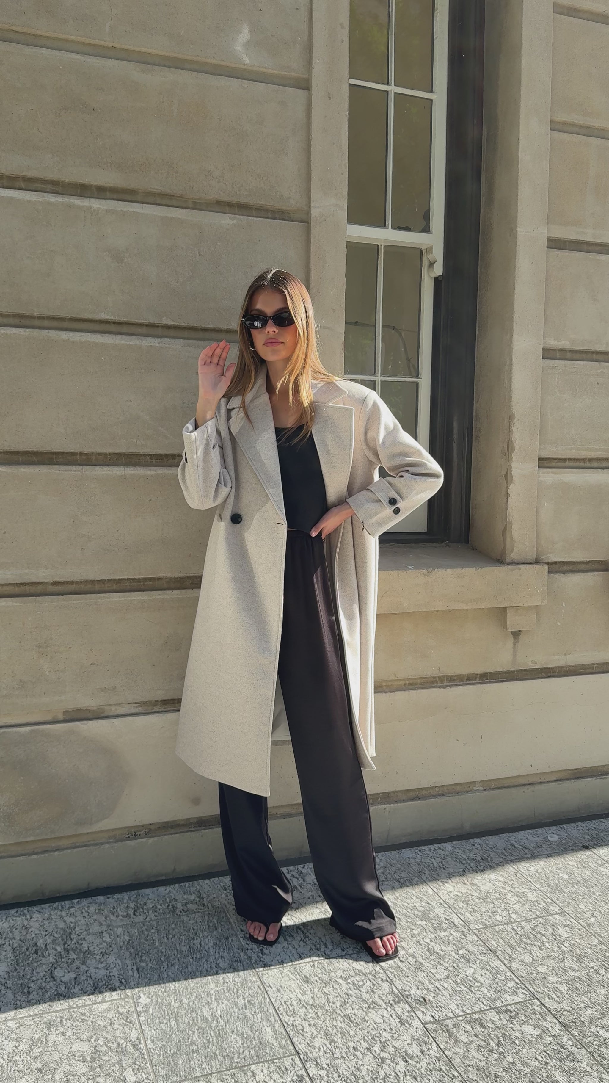 Caspera Coat - Grey - Billy J