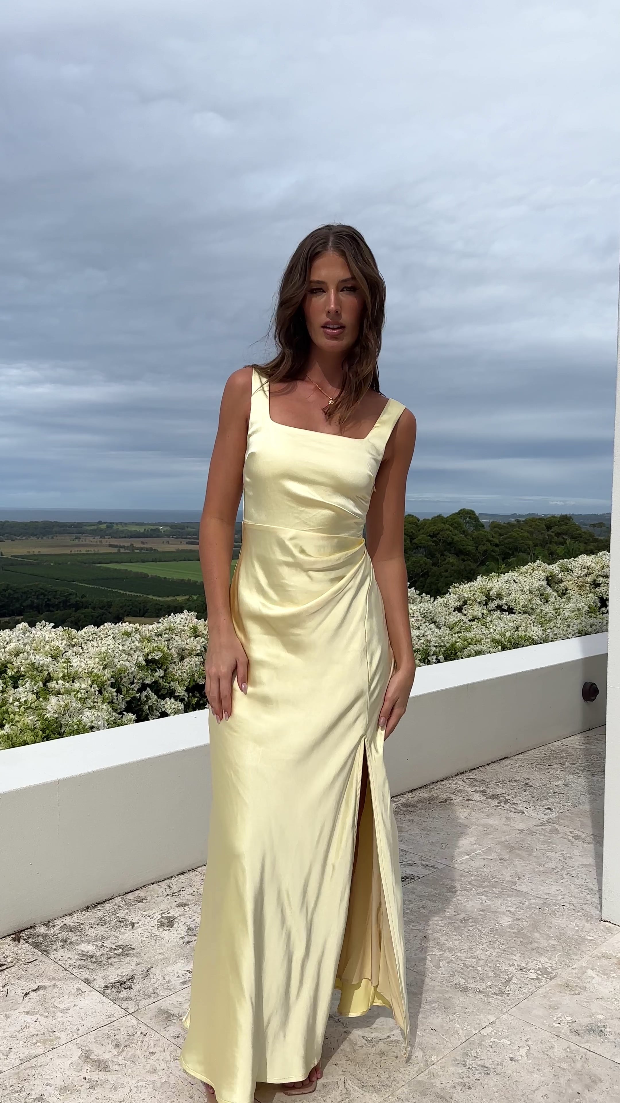 Load video: Alaria Maxi Dress - Yellow - Billy J