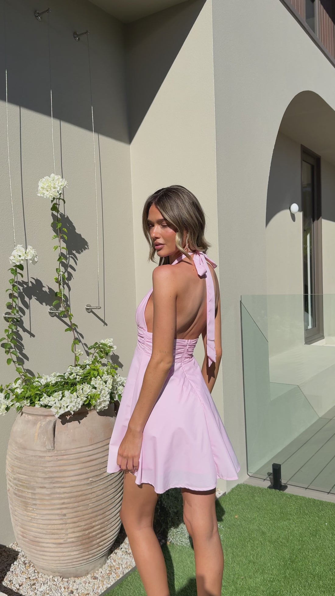 Anara Mini Dress - Pink - Billy J