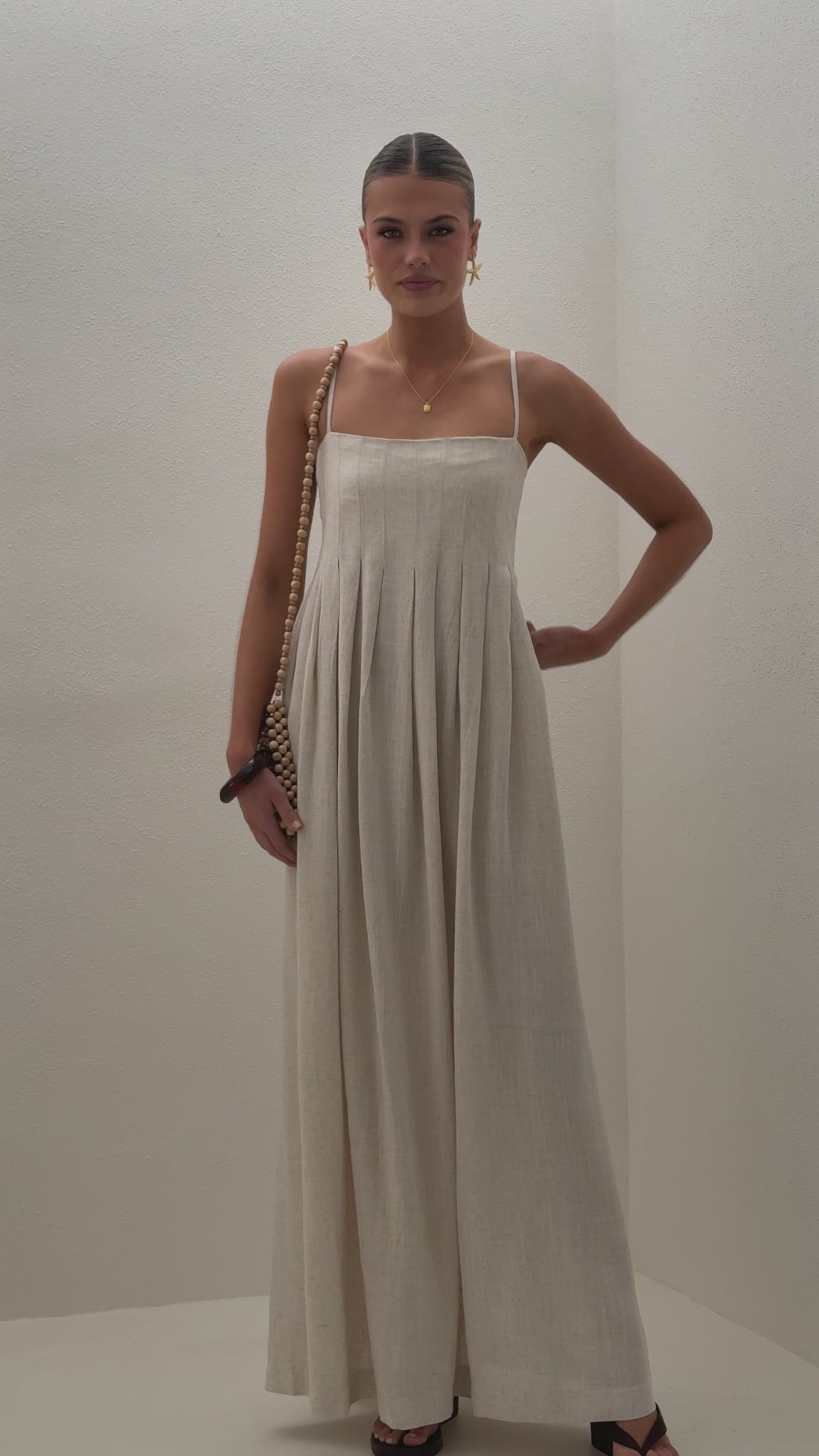 Pippy Maxi Dress - Natural - Billy J