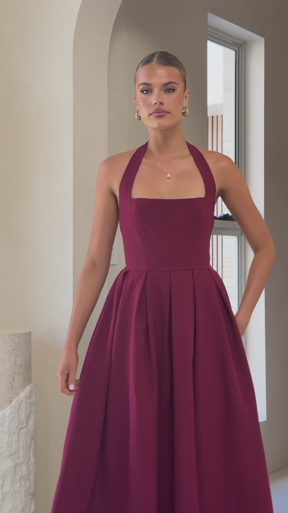 Kristen Maxi Dress - Wine - Billy J