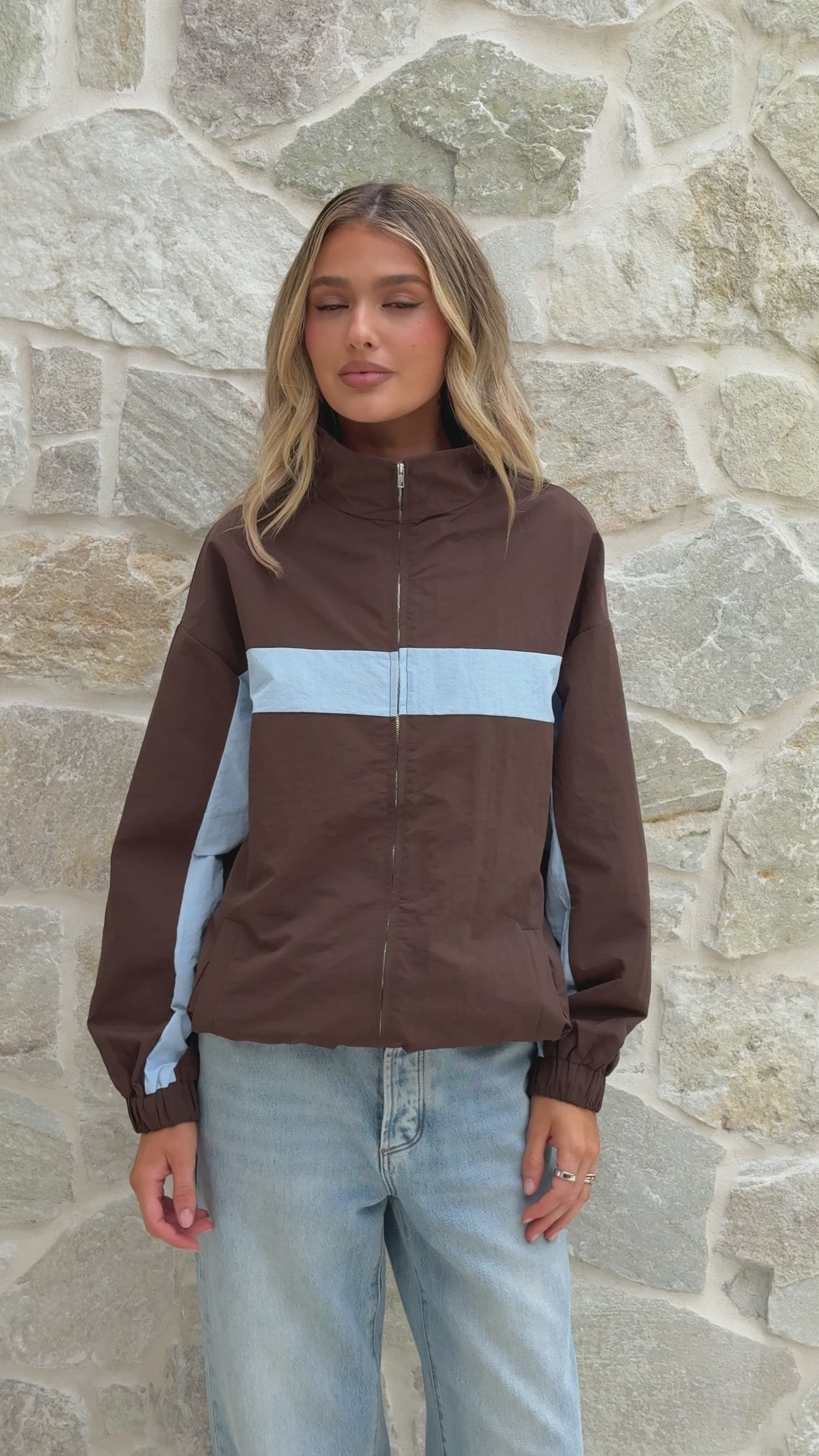 Ariella Jacket - Choc/Blue - Billy J