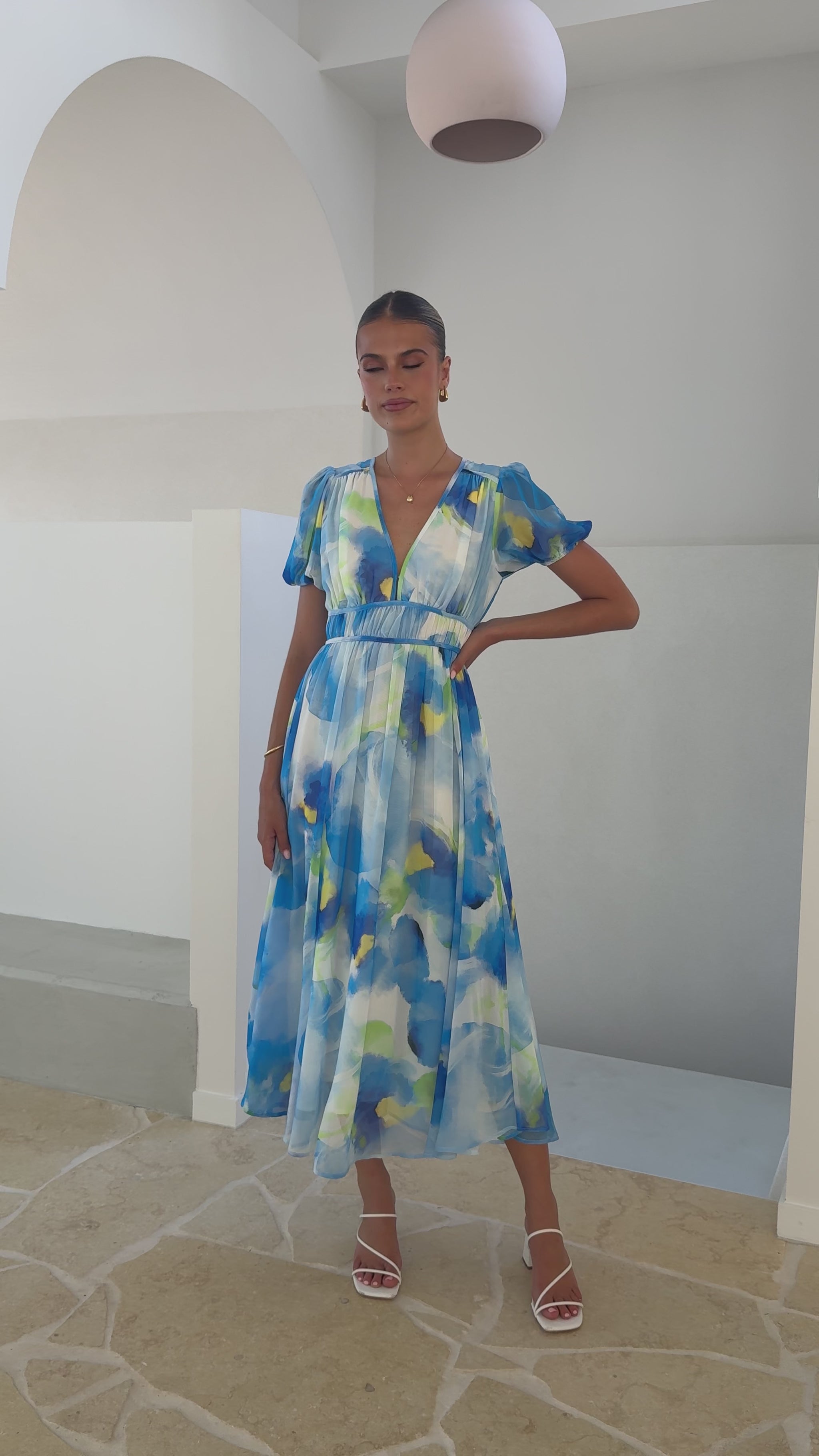 Amberose Maxi Dress - Blue/Green - Billy J