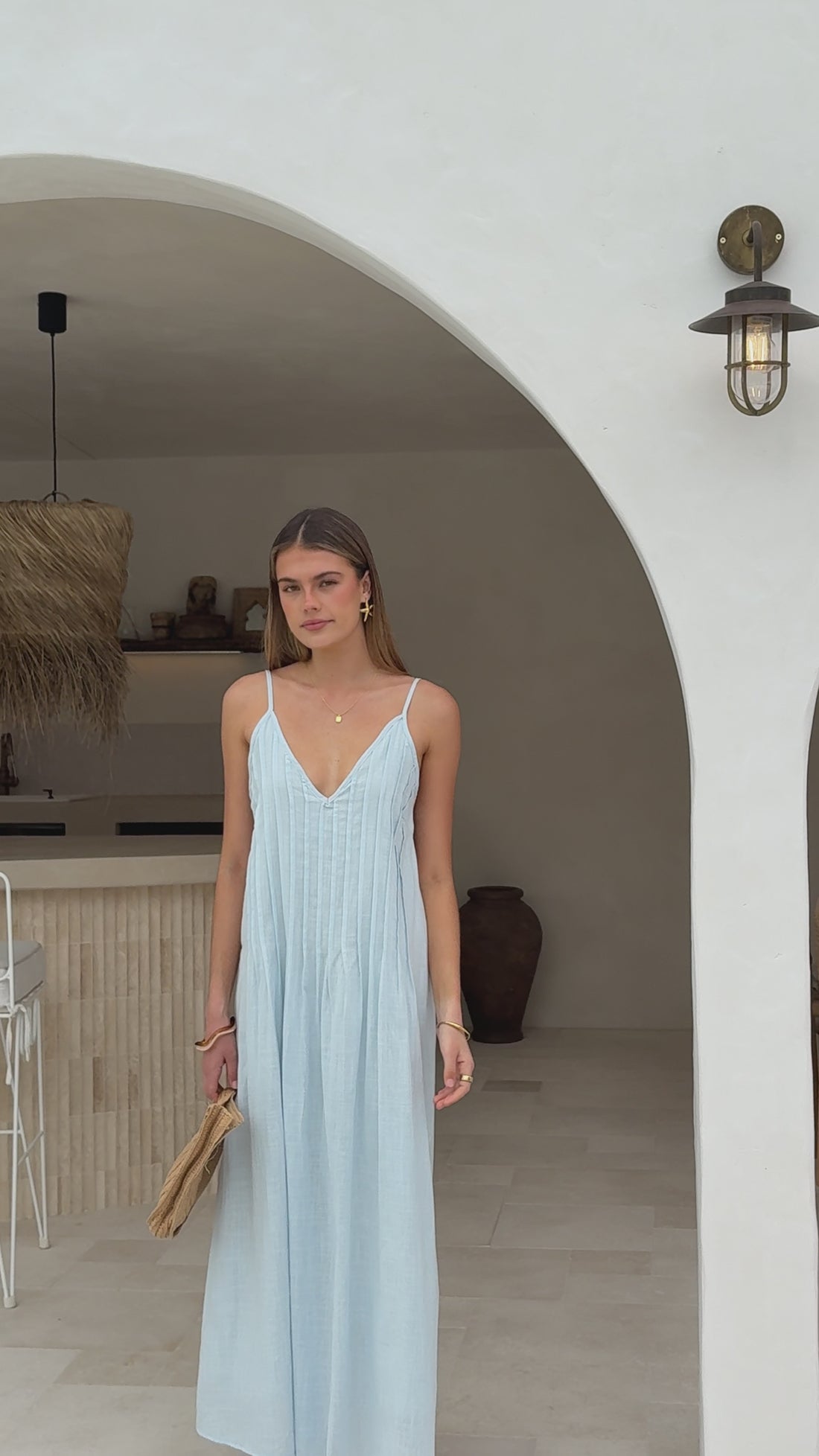 Aspen Maxi Dress - Baby Blue - Billy J