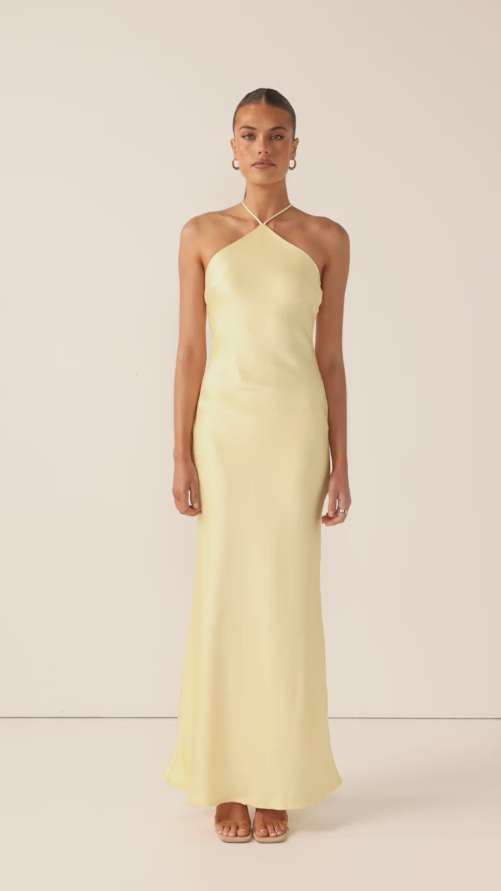 Chiara Maxi Dress - Lemon - Billy J
