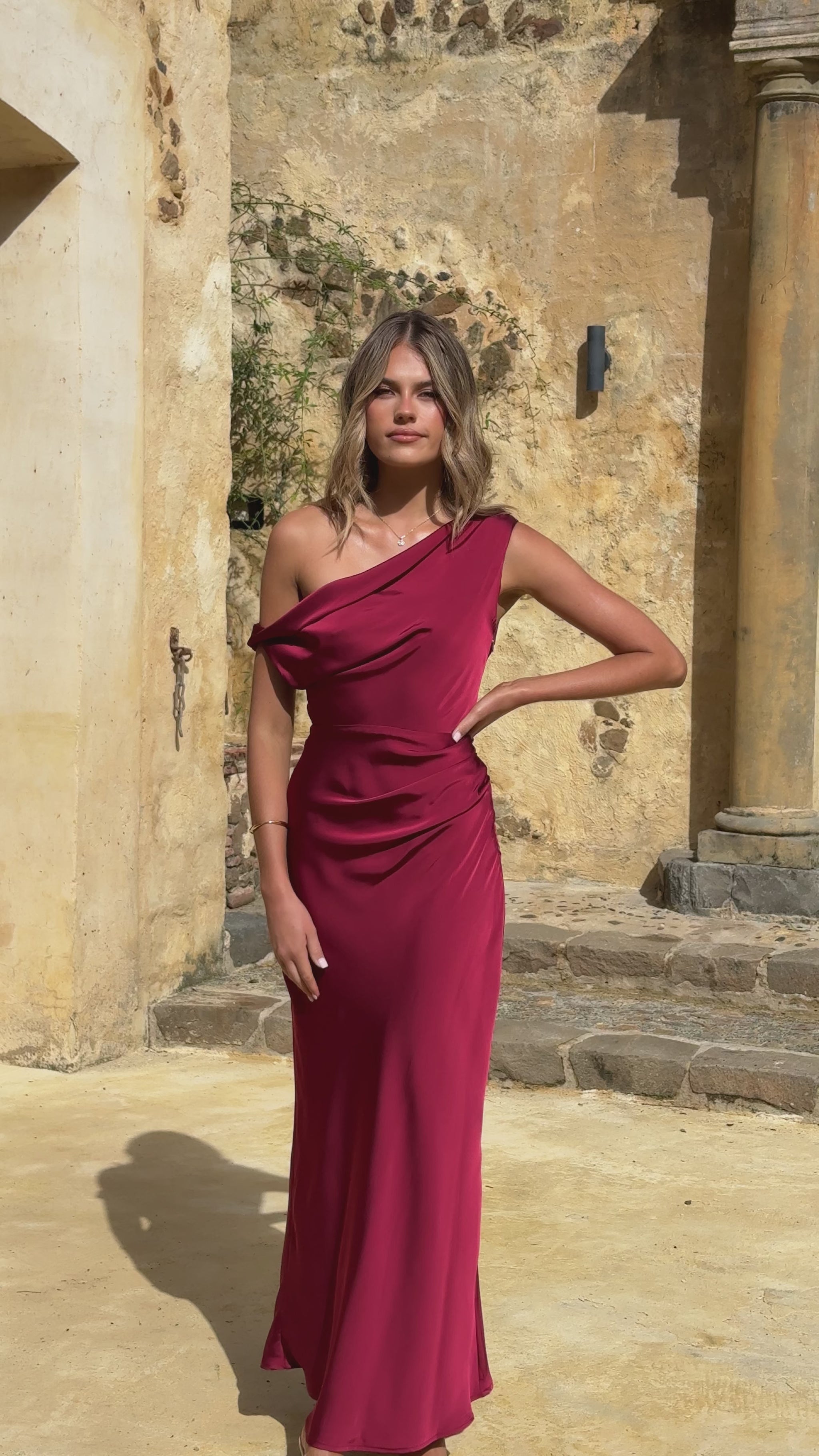 Gigi Maxi Dress - Wine - Billy J