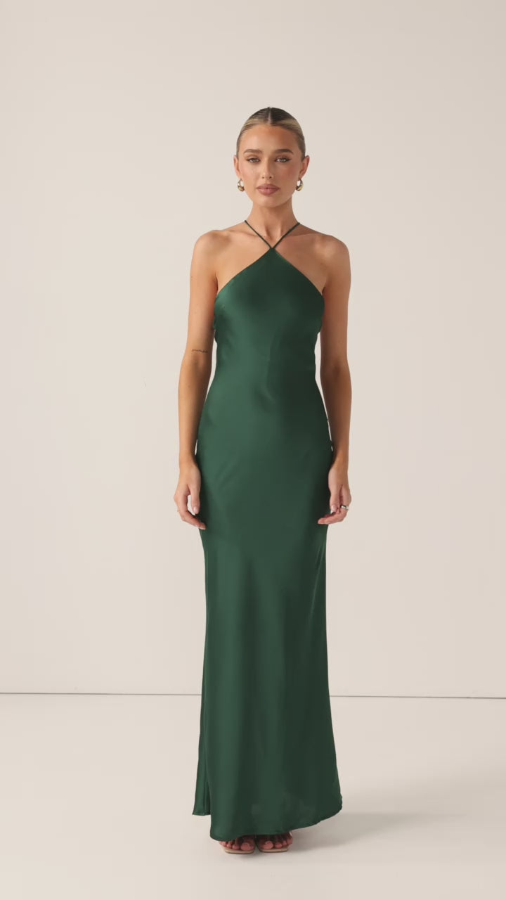 Chiara Maxi Dress - Emerald - Billy J