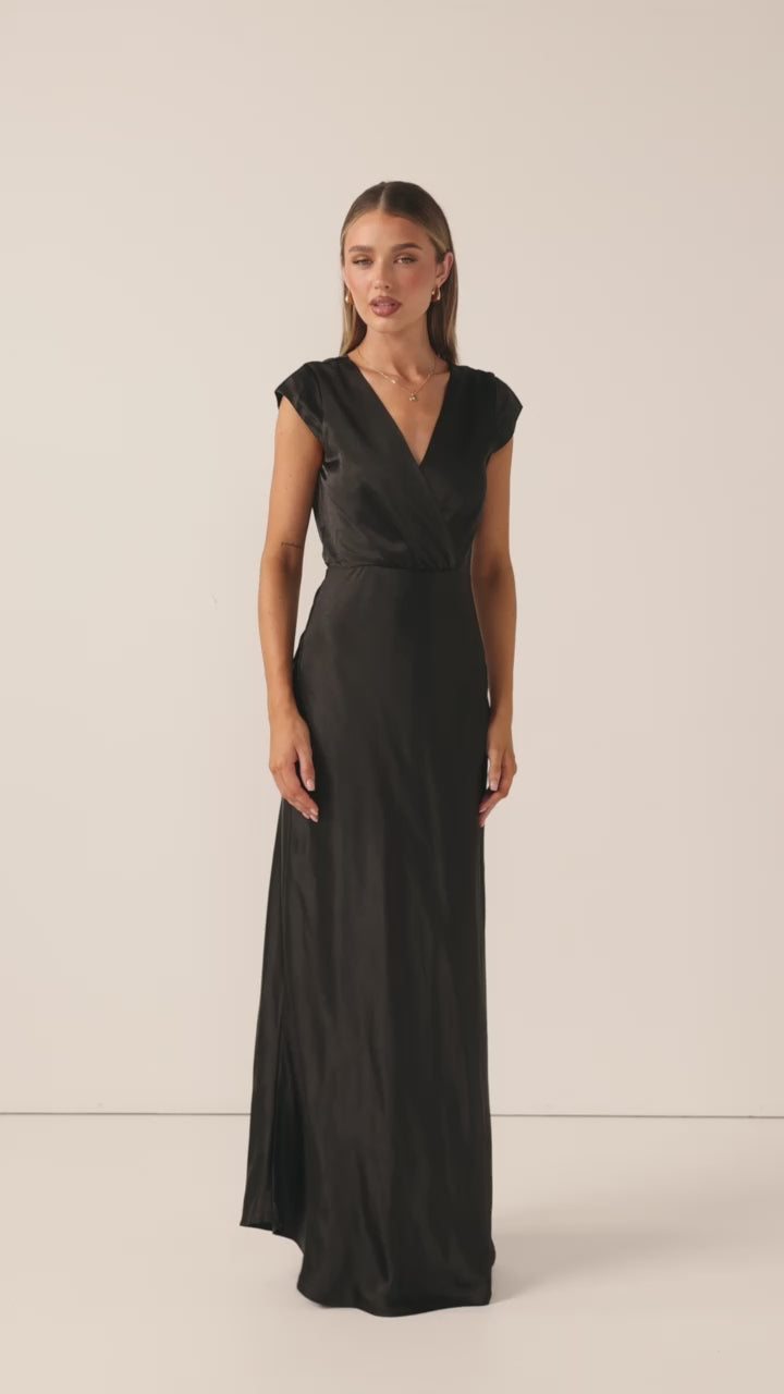 Load video: Selma Maxi Dress - Black
