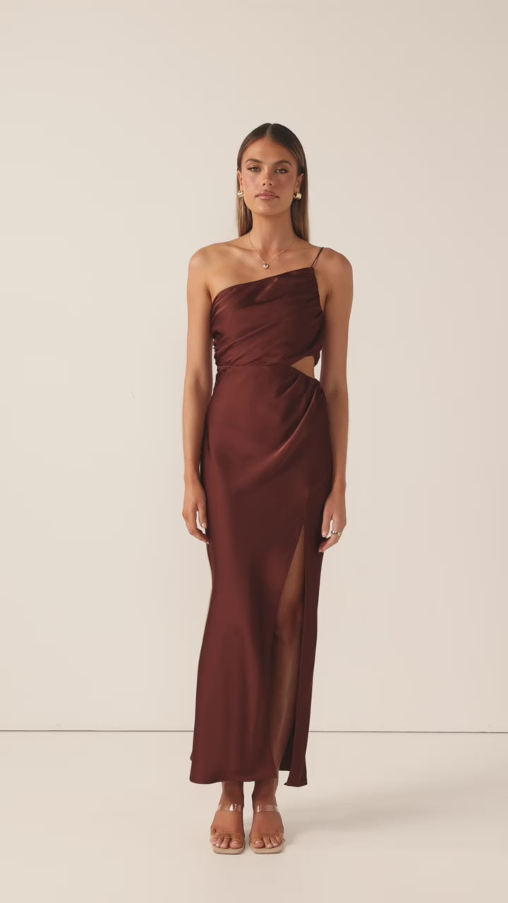 Load video: Nyla Maxi Dress - Brown - Billy J