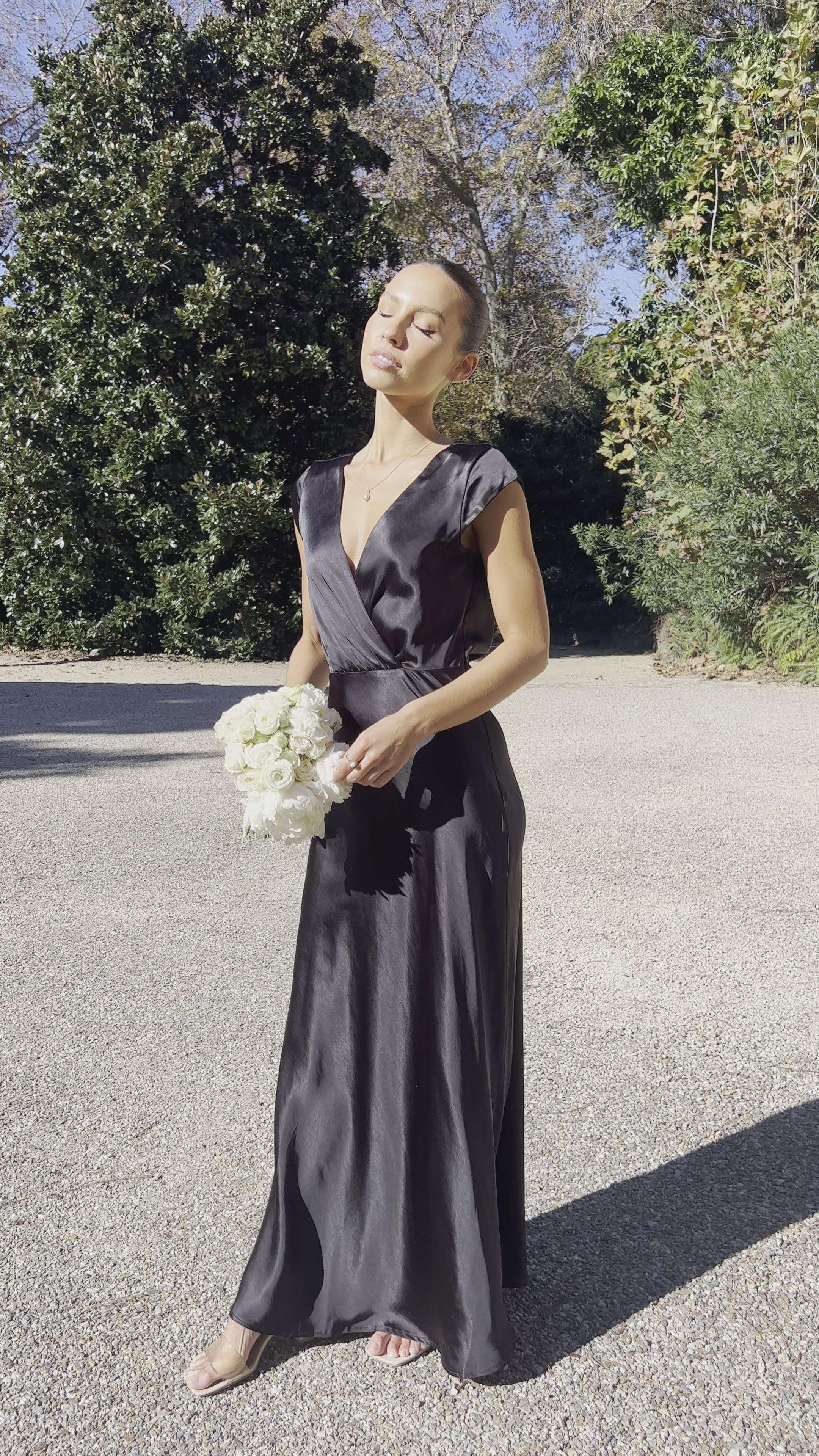 Load video: Selma Maxi Dress - Black - Billy J