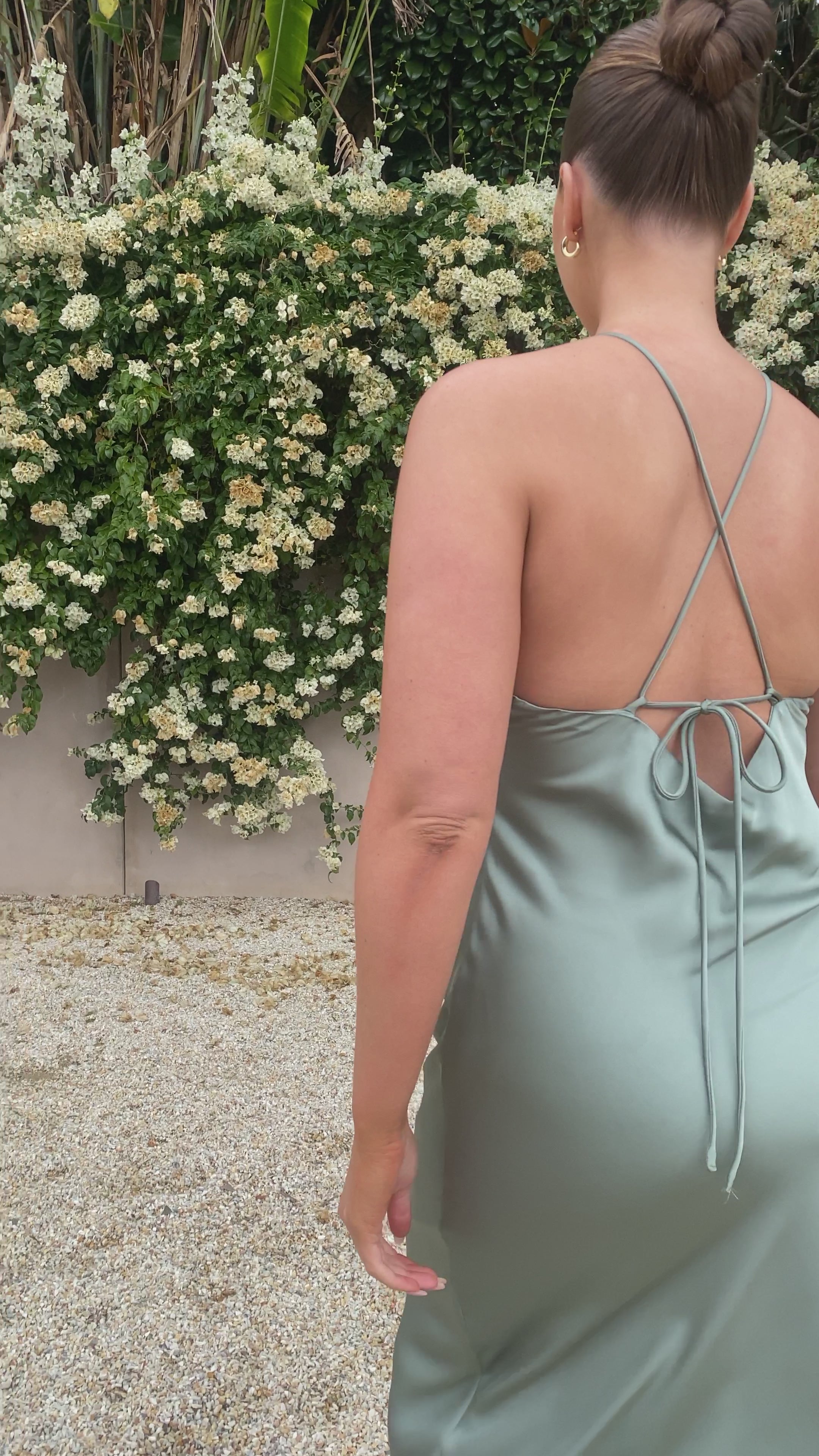 Load video: Chiara Maxi Dress - Green - Billy J