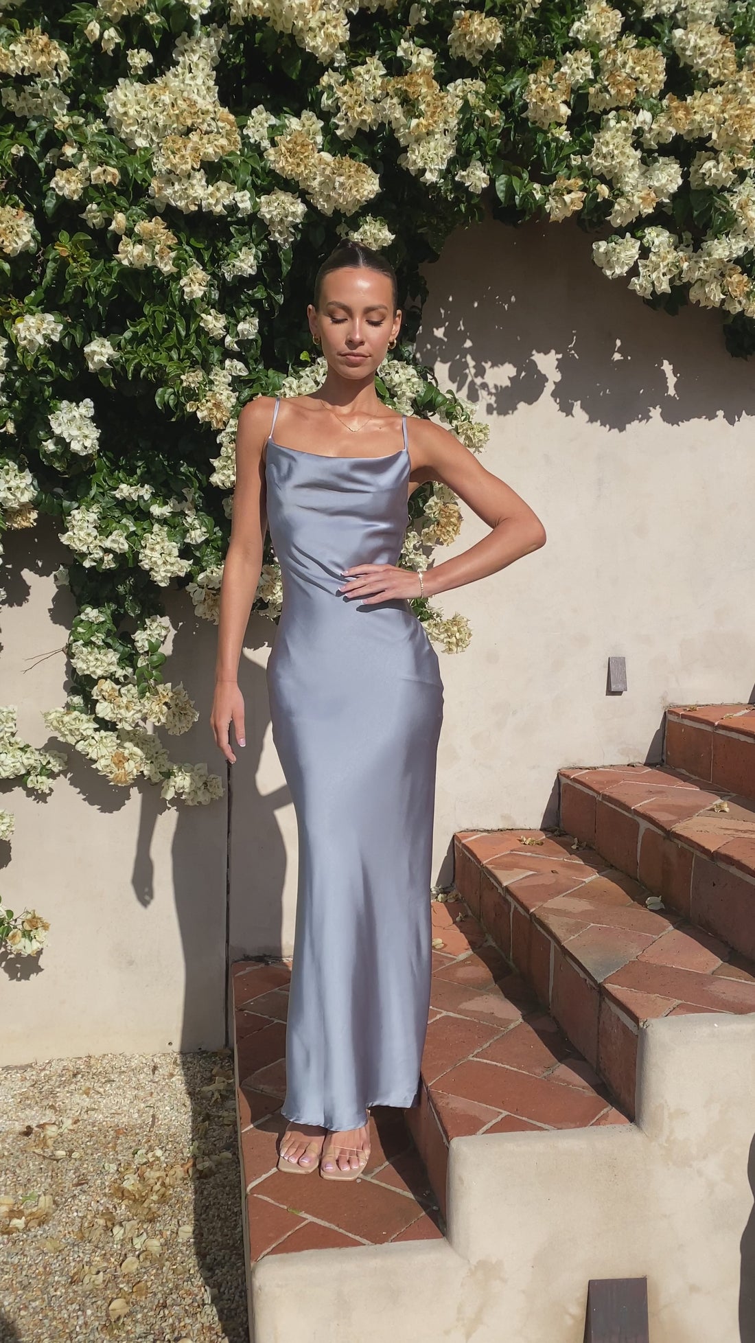 Willow Maxi Dress - Steel Blue - Billy J