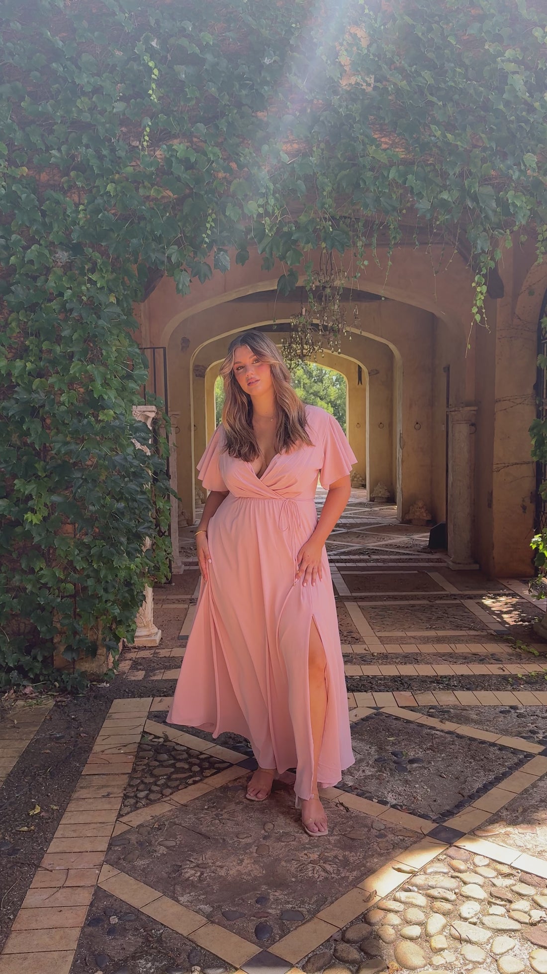 Charlize Maxi Dress - Dusty Pink - Billy J