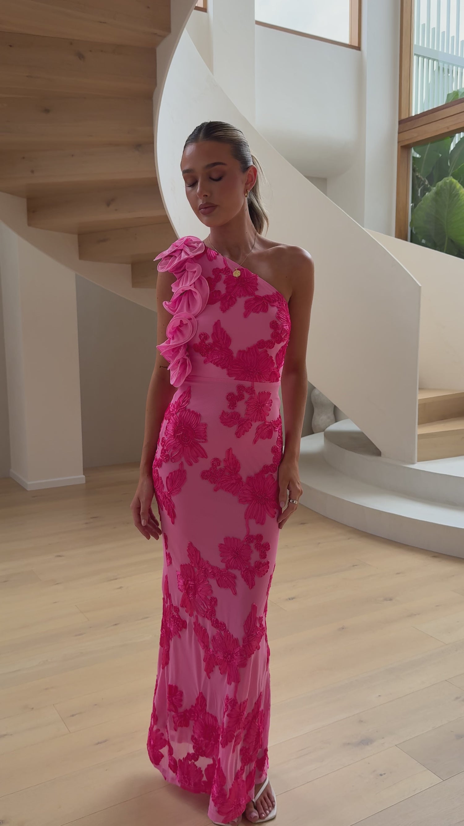 Darlee Maxi Dress - Pink Floral - Billy J