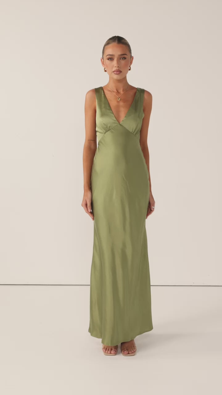 Sofia Maxi Dress - Olive - Buy Women's Dresses