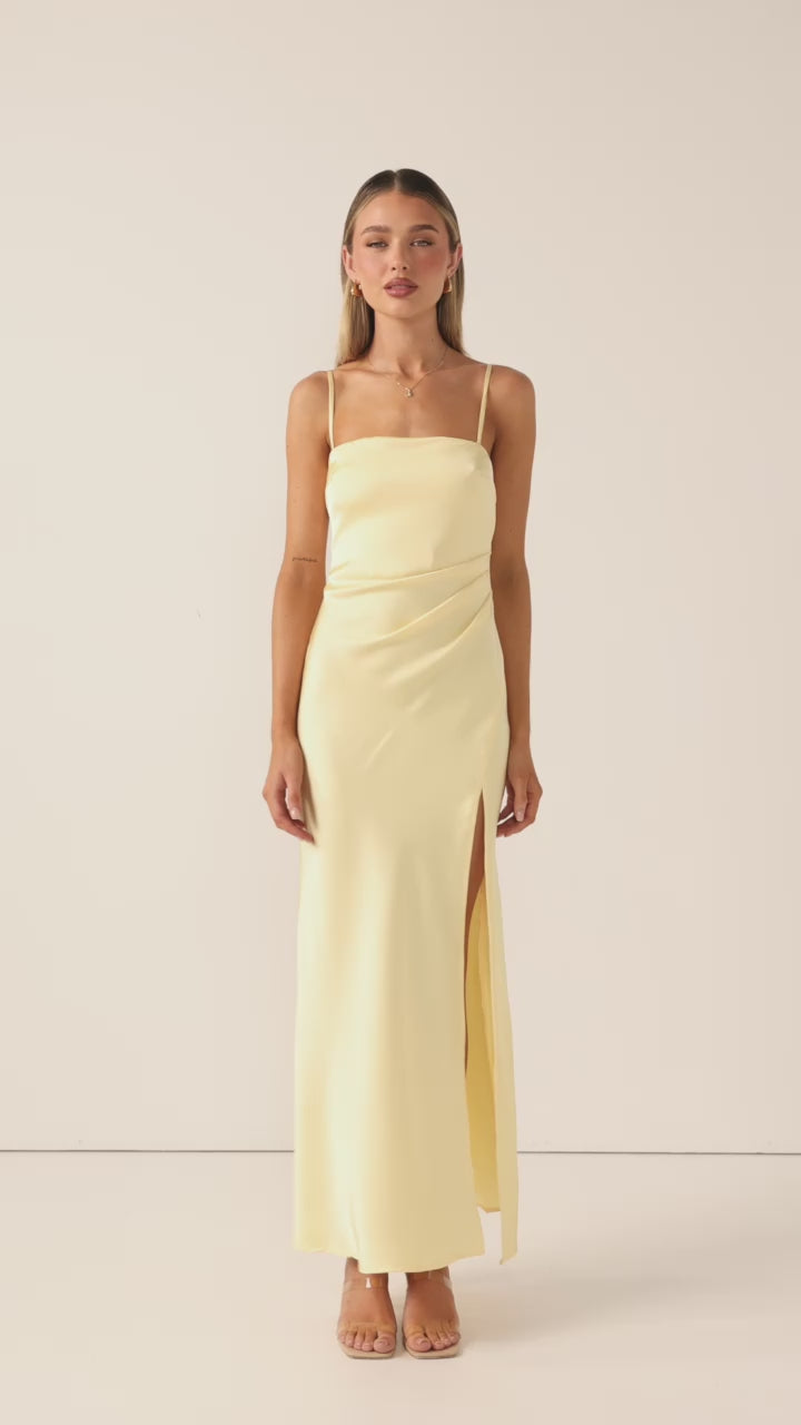 Ilana Maxi Dress - Lemon - Billy J