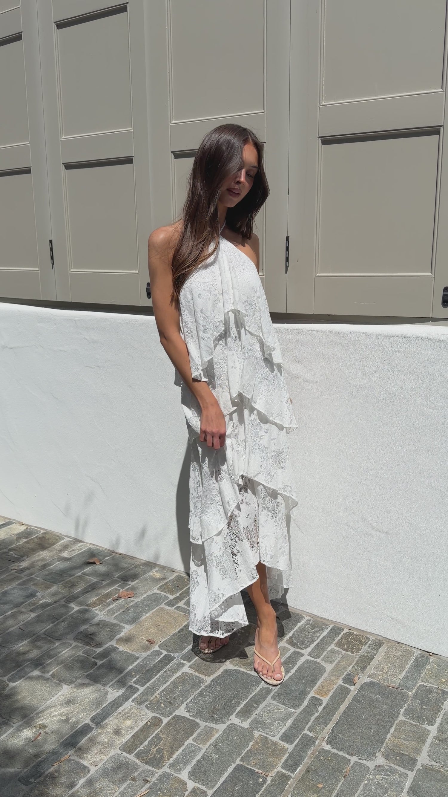 Sora Maxi Dress - White Lace - Billy J