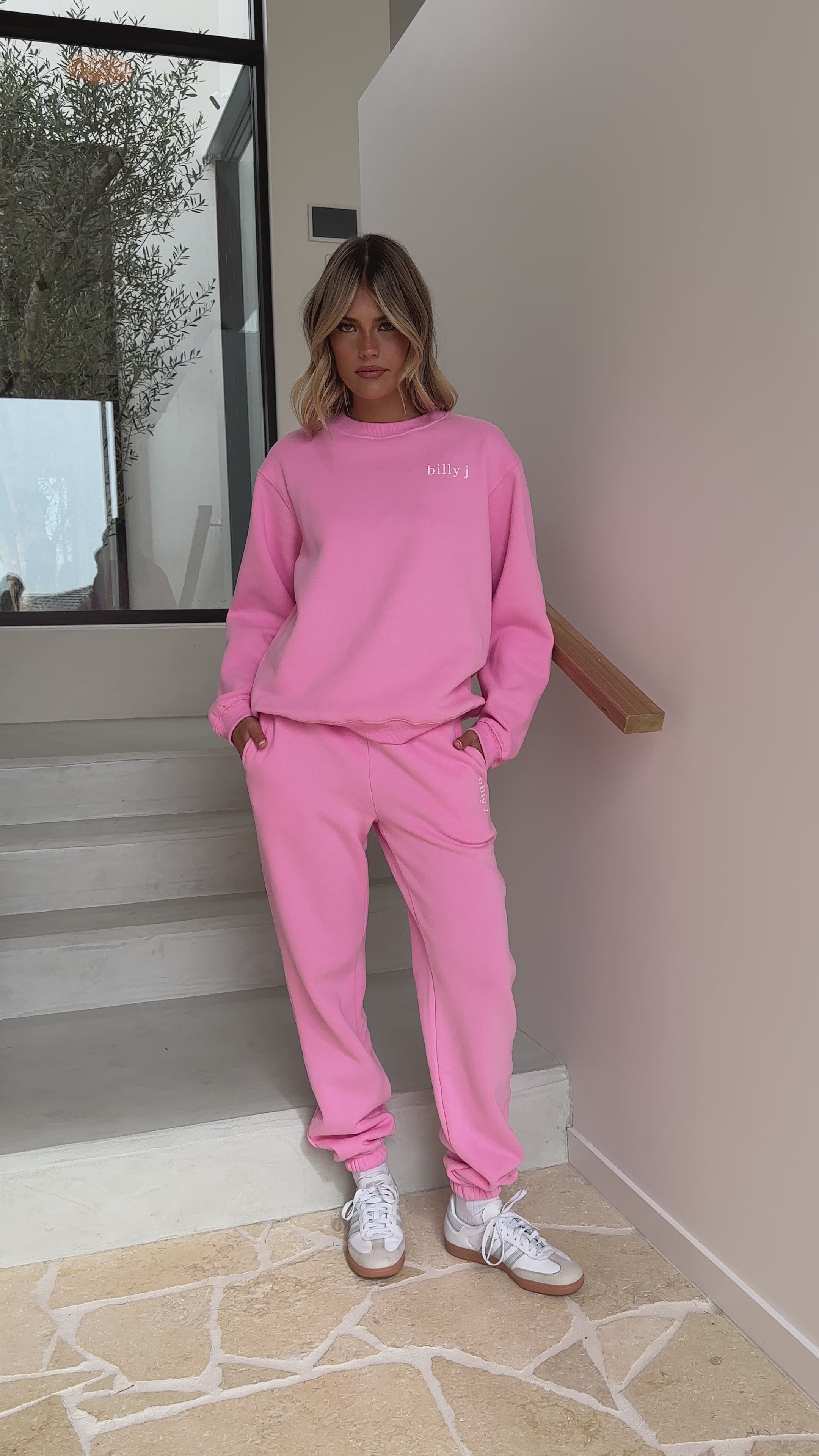Load video: Billy J Trackie Pants - Pink - Billy J