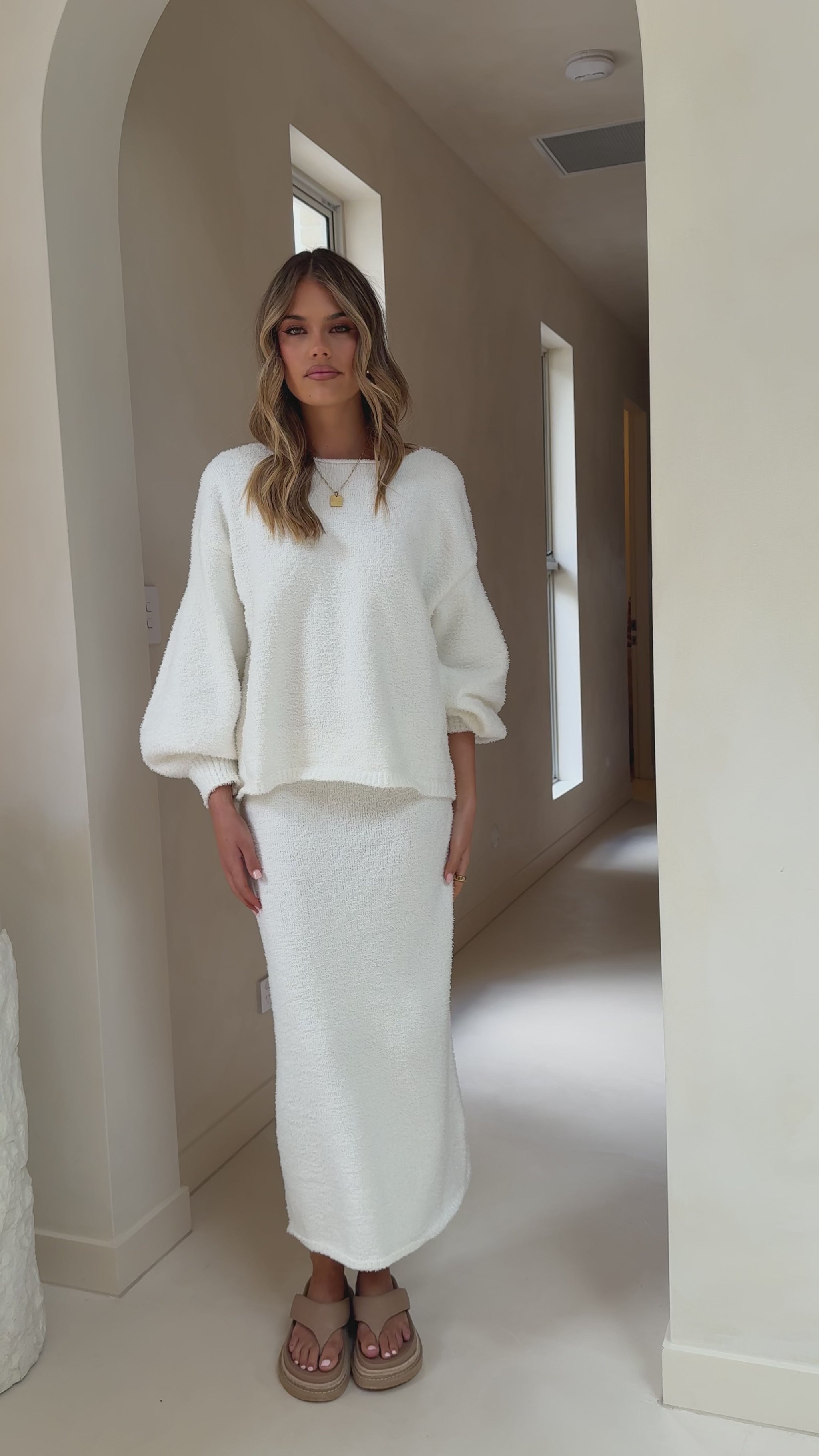 Cohen Knit Jumper - Off White - Billy J