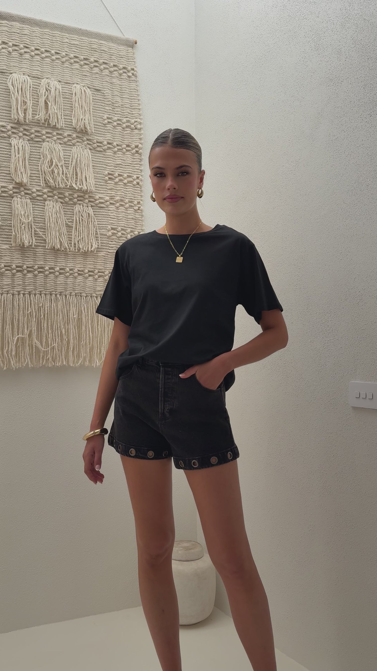 Rollas Mirage Short - Black Sand Eyelet - Billy J