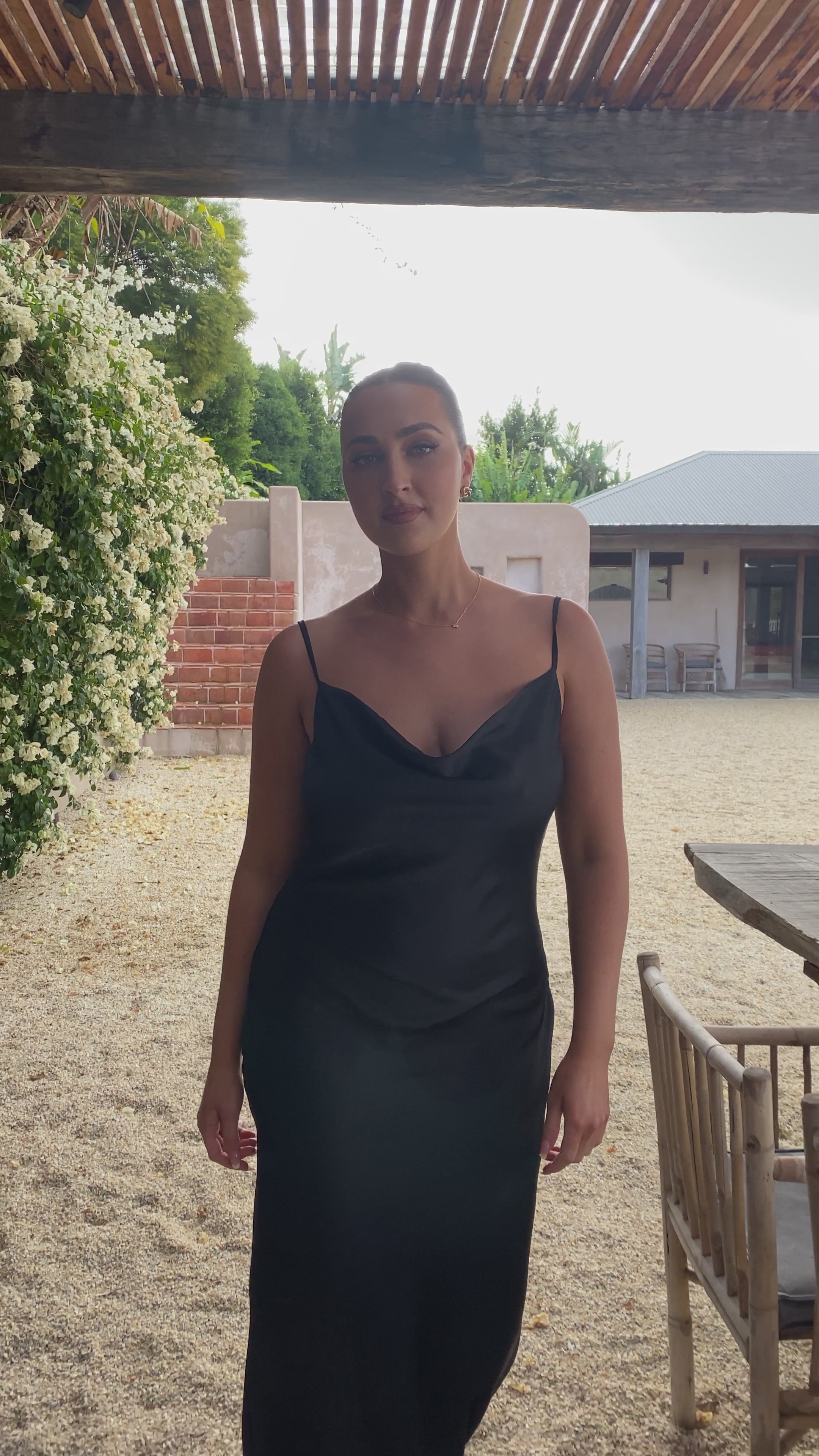 Load video: Willow Maxi Dress - Black - Billy J