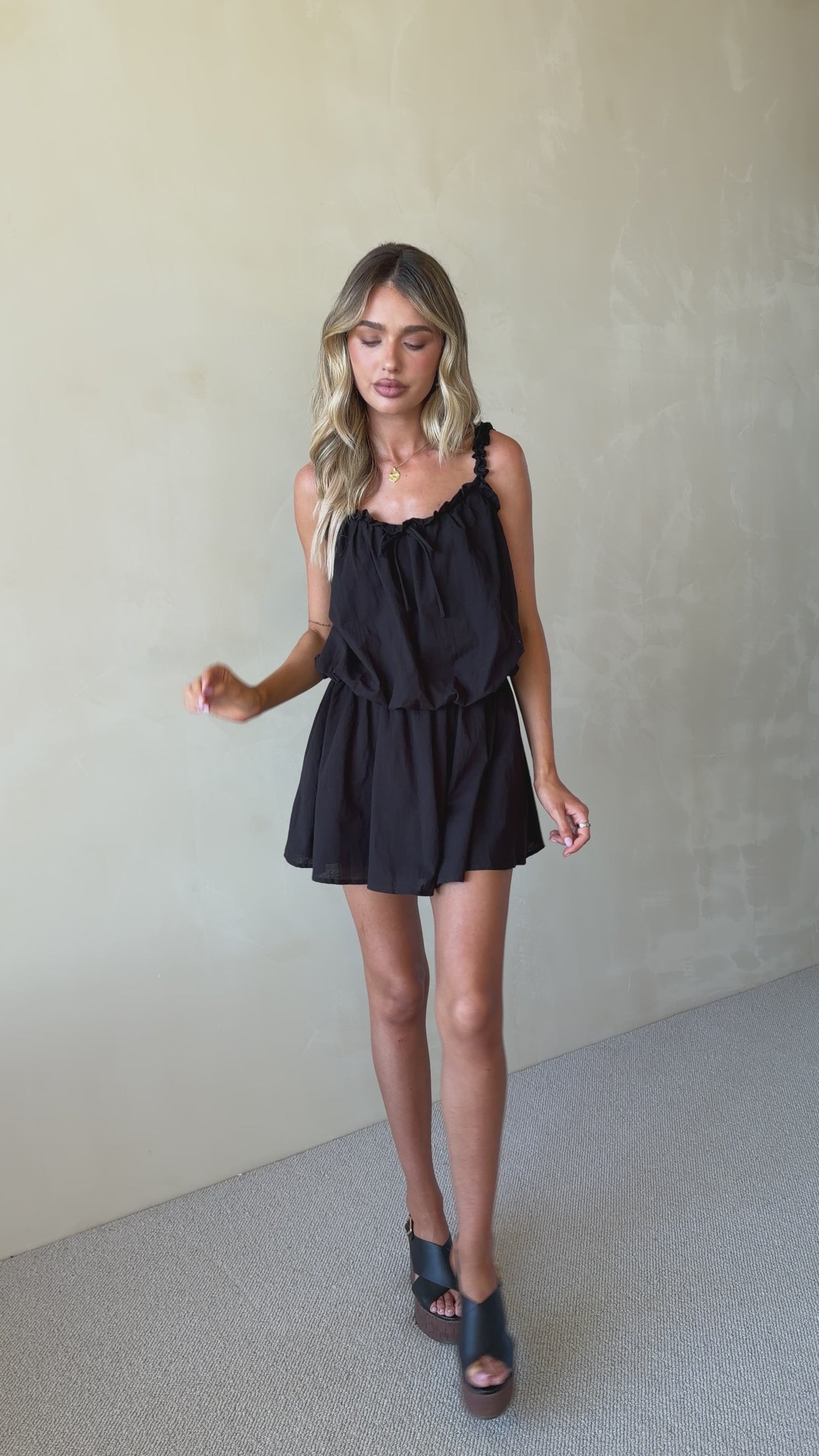 Brittany Mini Dress - Black - Billy J