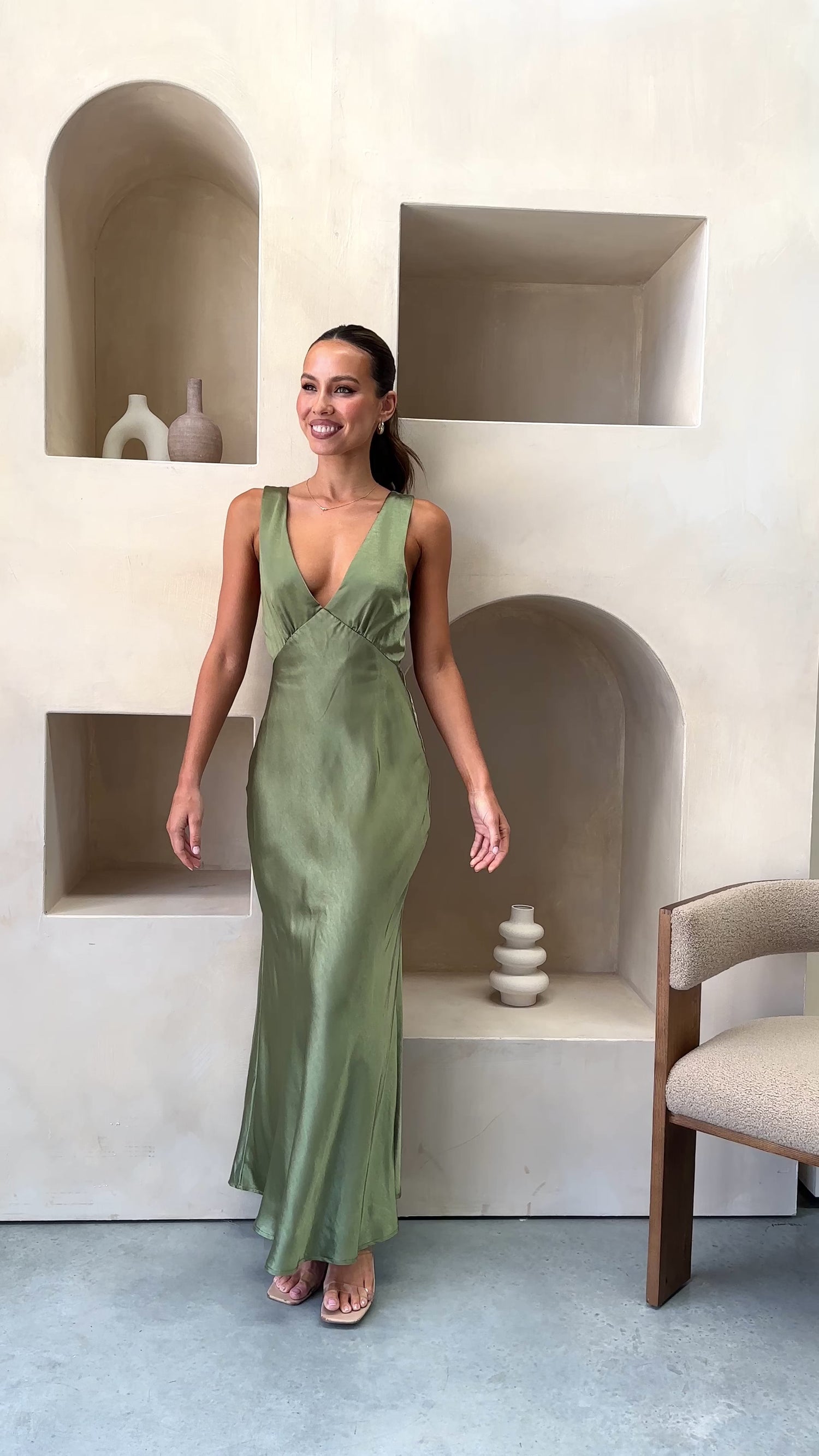 Sofia Maxi Dress - Olive - Buy Women's Dresses