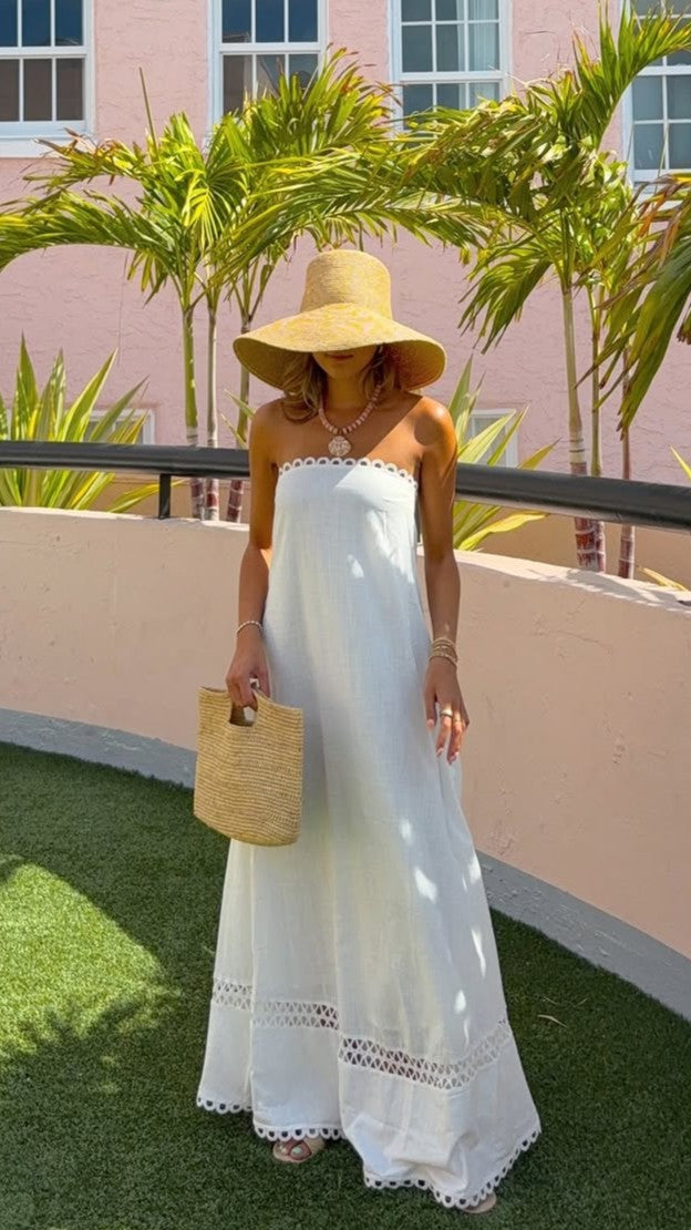 Sandra Maxi Dress - White - Billy J