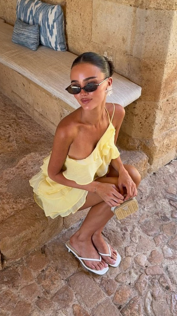 Cassidi Mini Dress - Lemon - Billy J