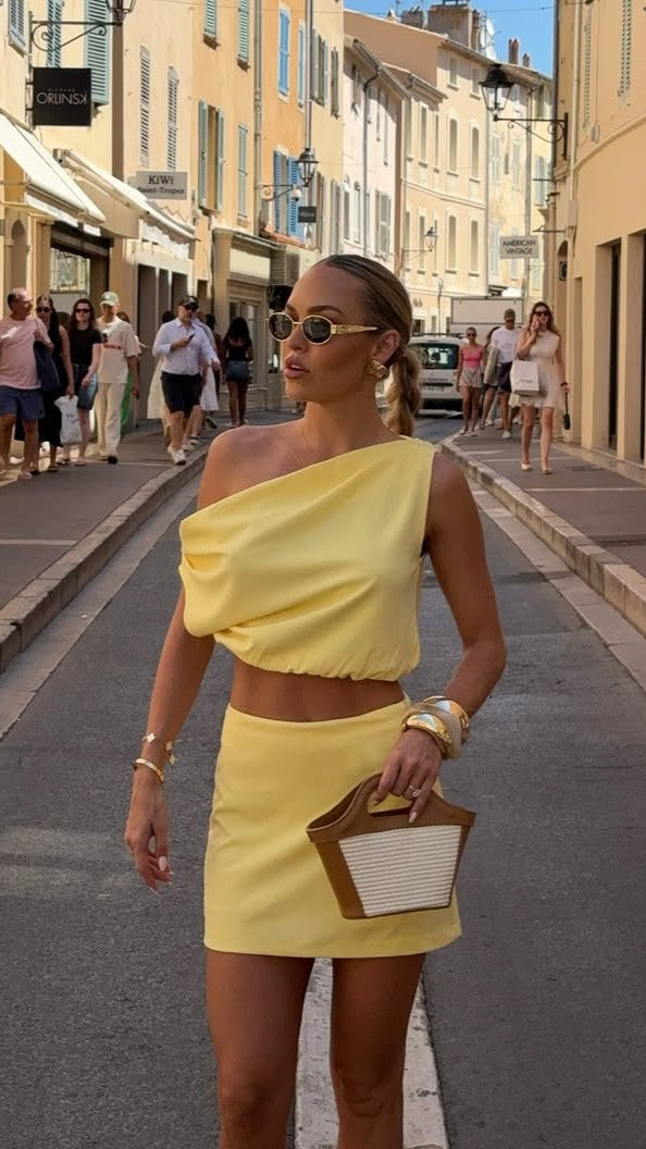 Charla Mini Skort - Yellow - Billy J