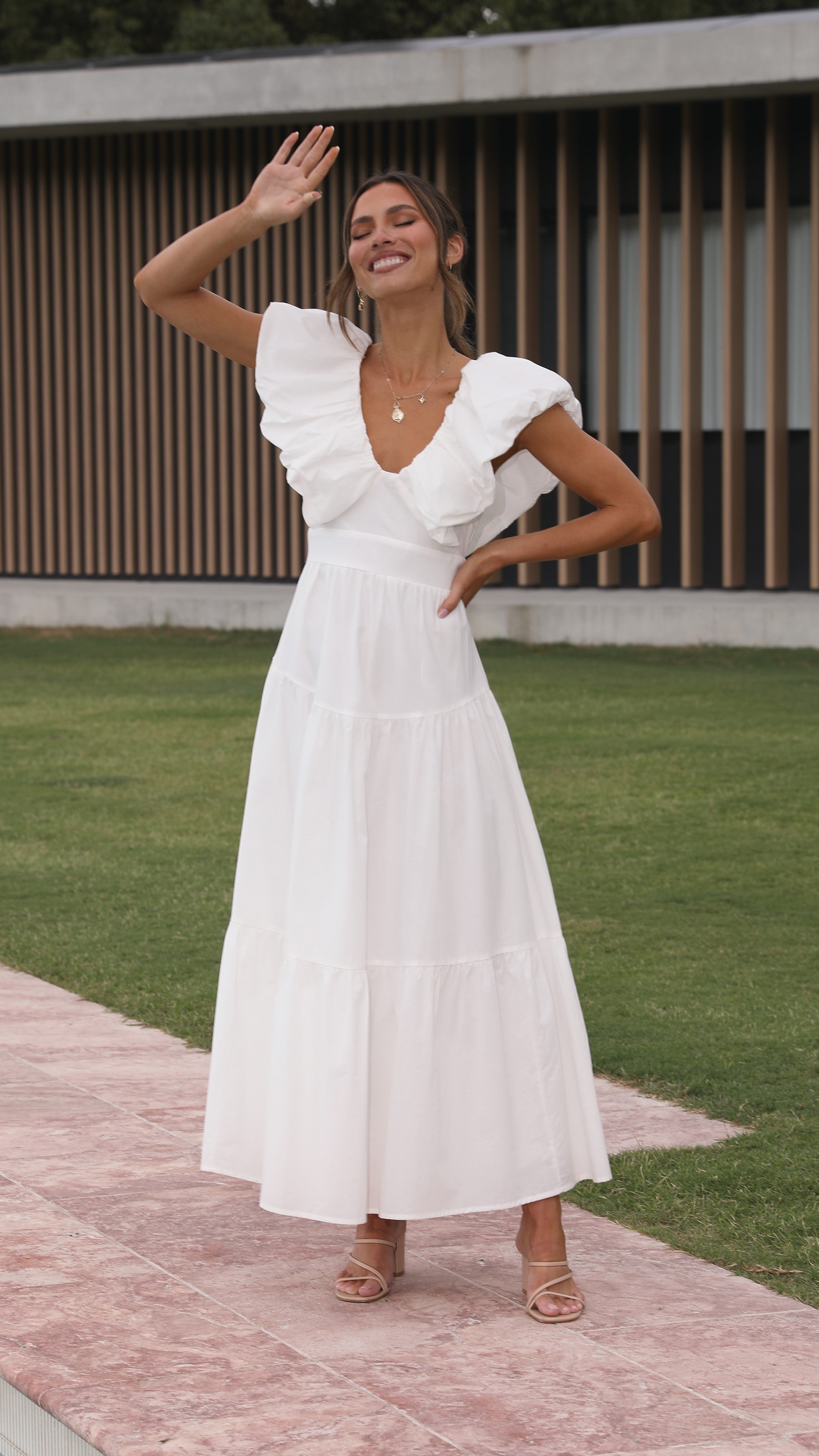 Emma Maxi Dress - White - Billy J