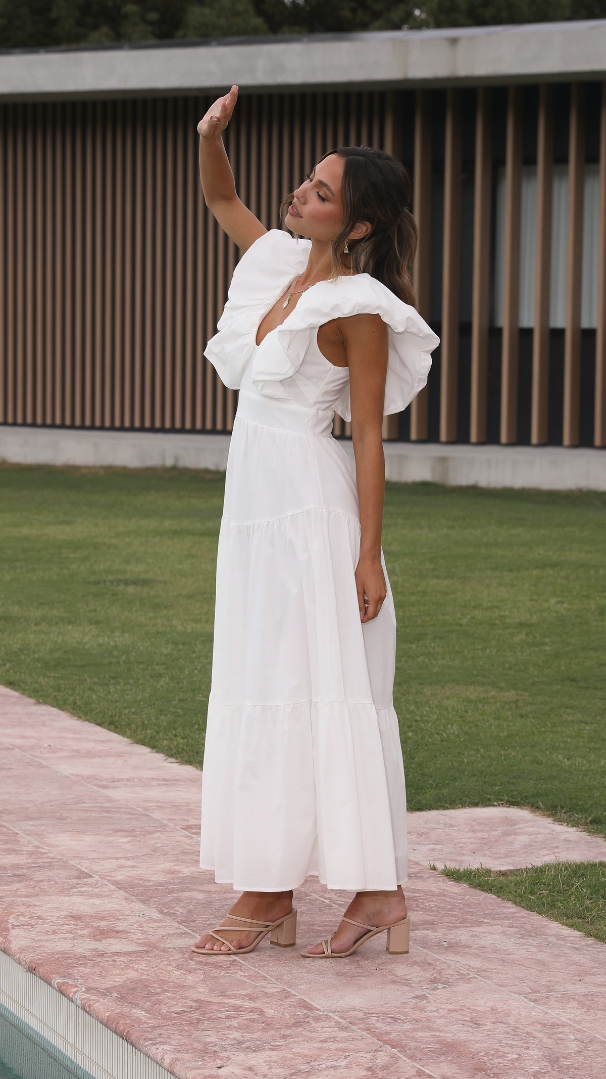 Emma Maxi Dress - White - Billy J