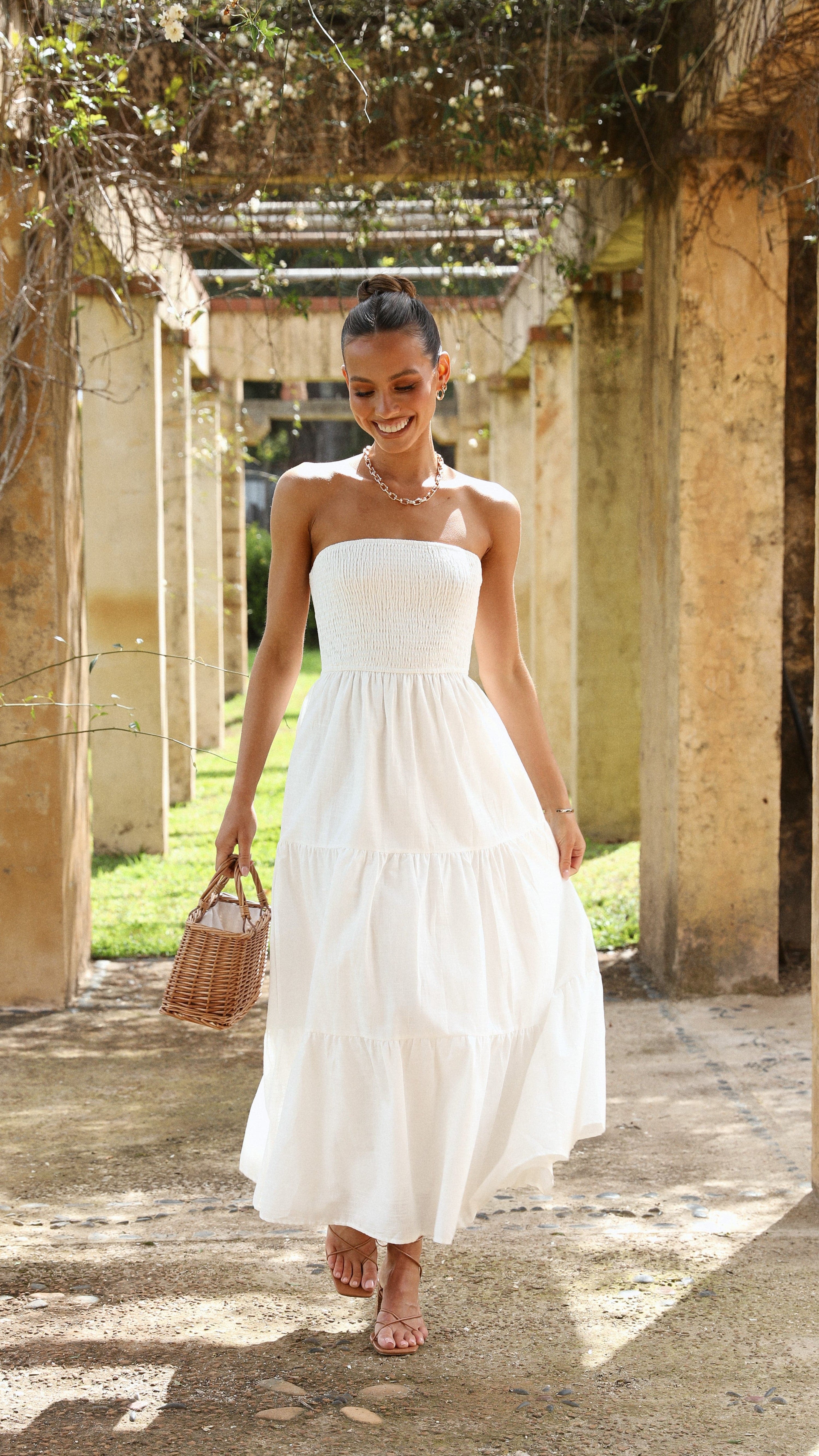 Brooke Maxi Dress - White - Billy J