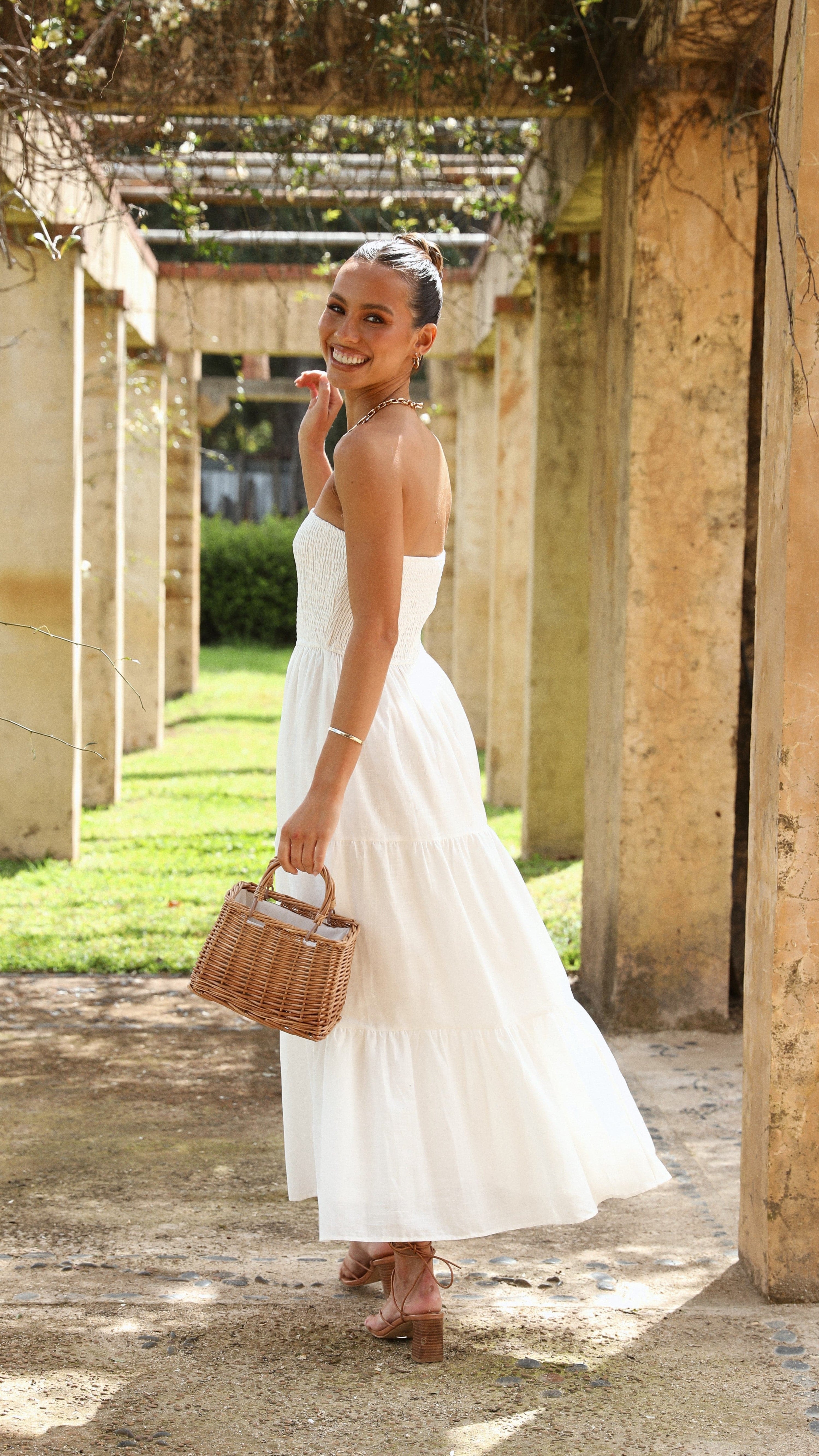 Brooke Maxi Dress - White - Billy J