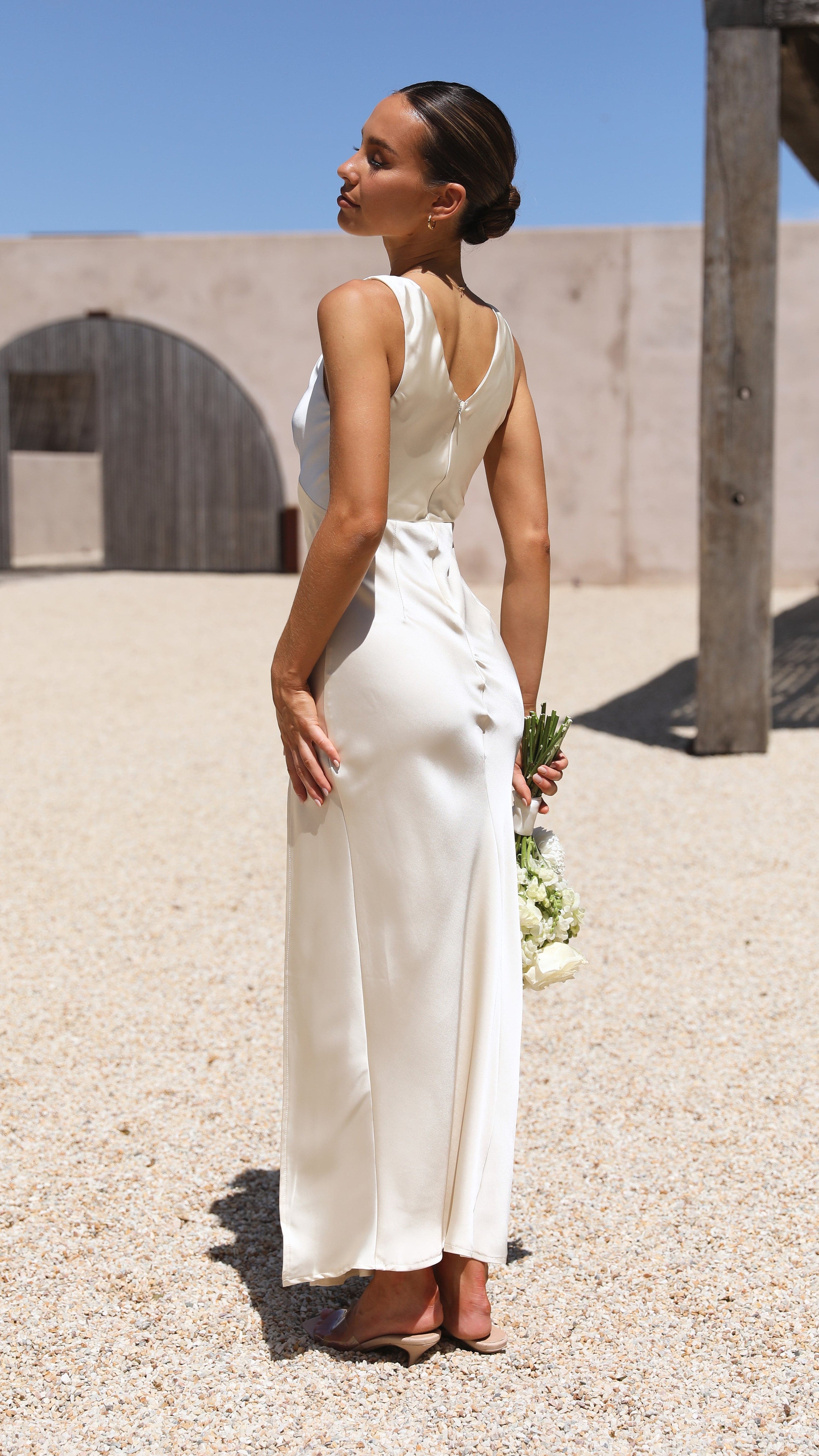 Taylor Maxi Dress - Ivory - Billy J