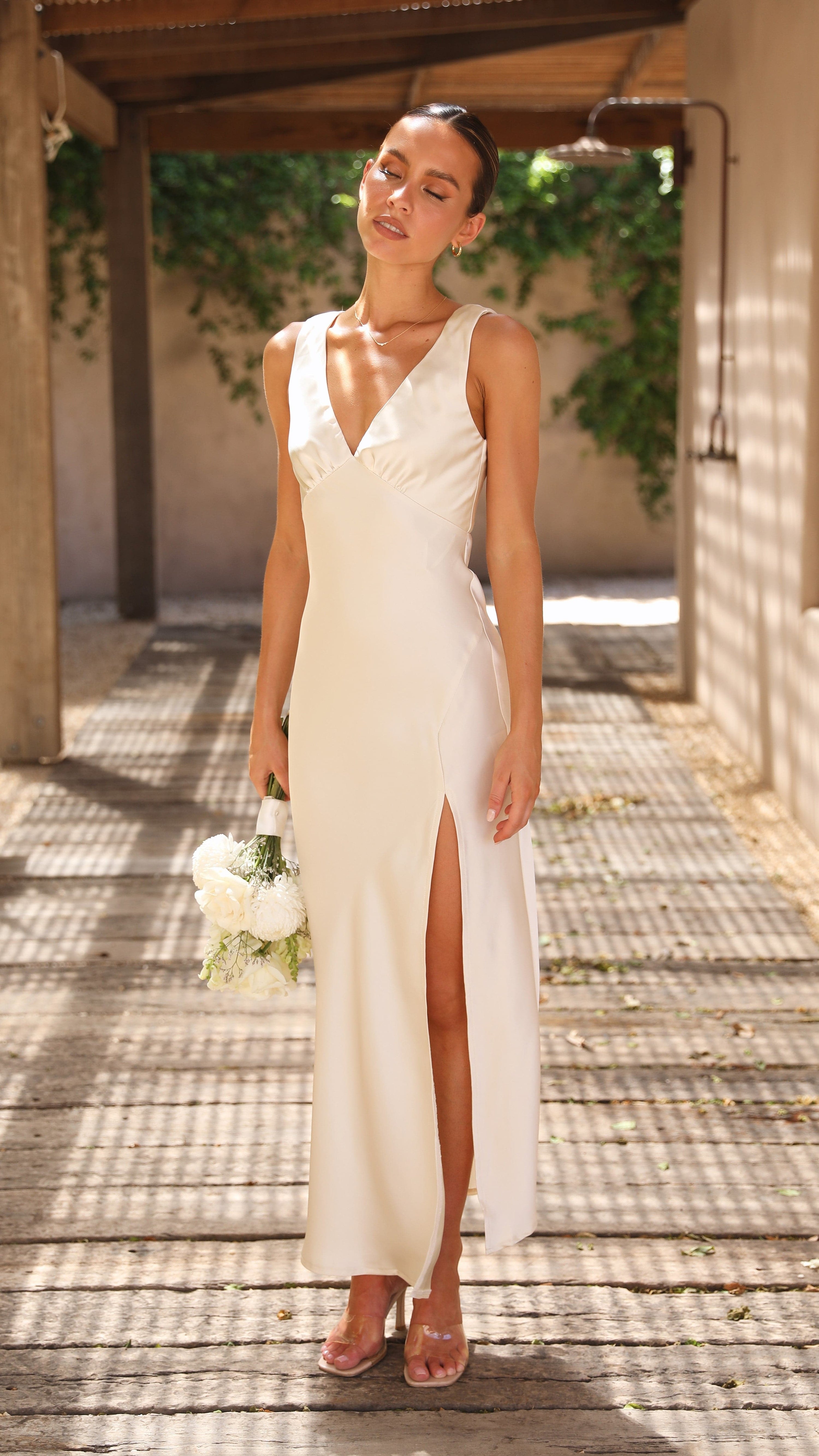 Taylor Maxi Dress - Ivory - Billy J