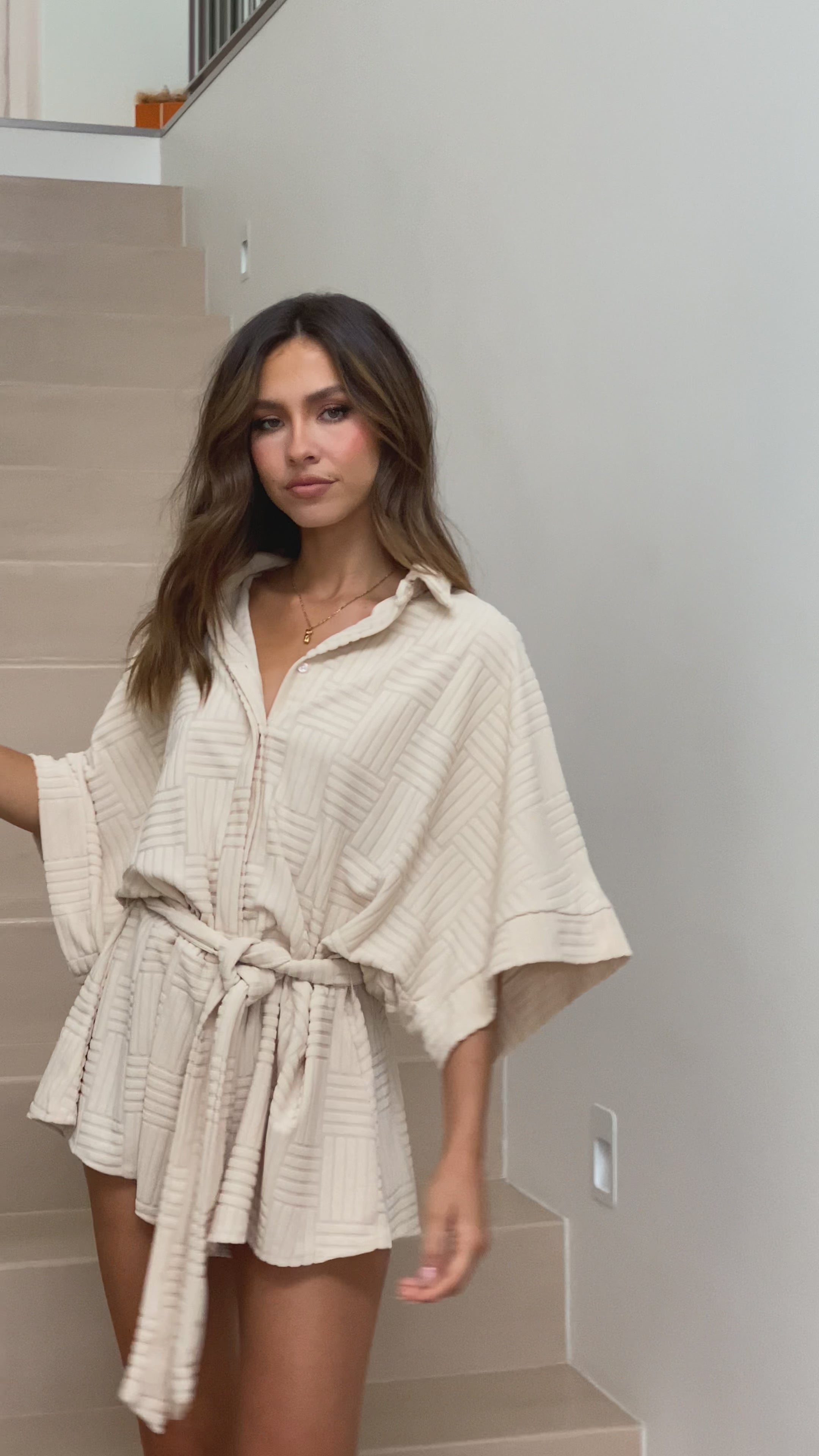 Load video: Angie Playsuit - Beige - Billy J