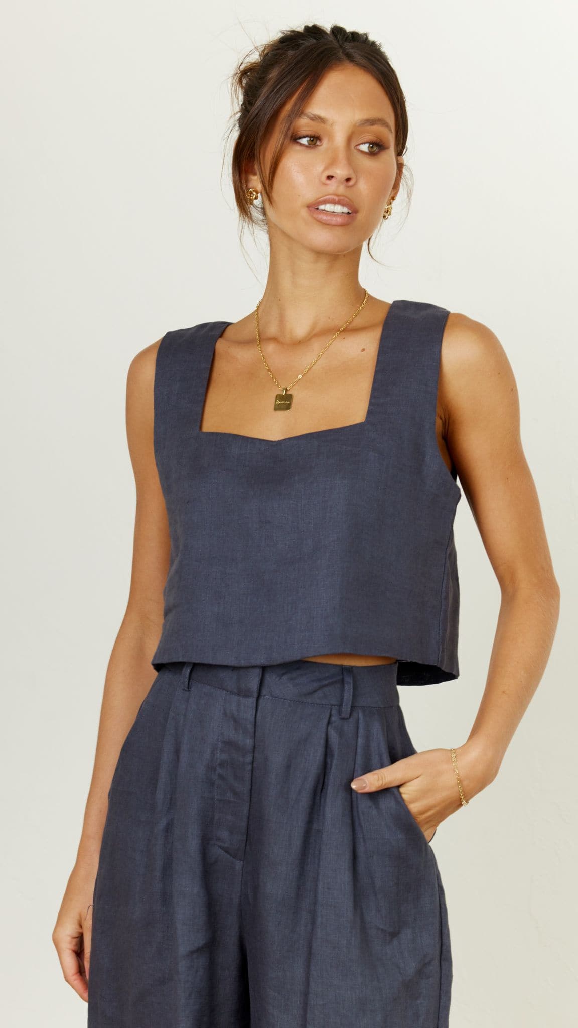 Tillie Crop Top - Ink - Billy J