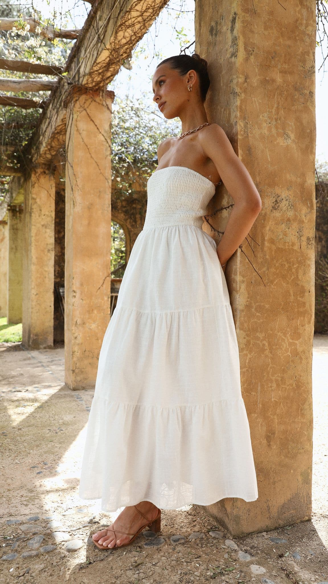 Brooke Maxi Dress - White - Billy J