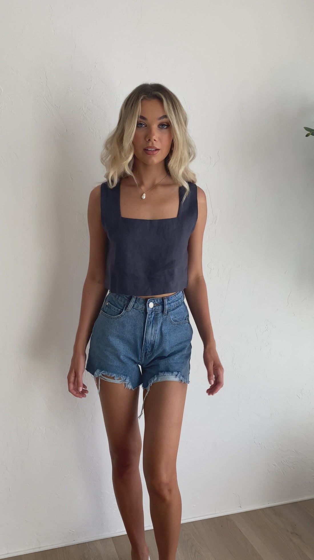 Tillie Crop Top - Ink - Billy J