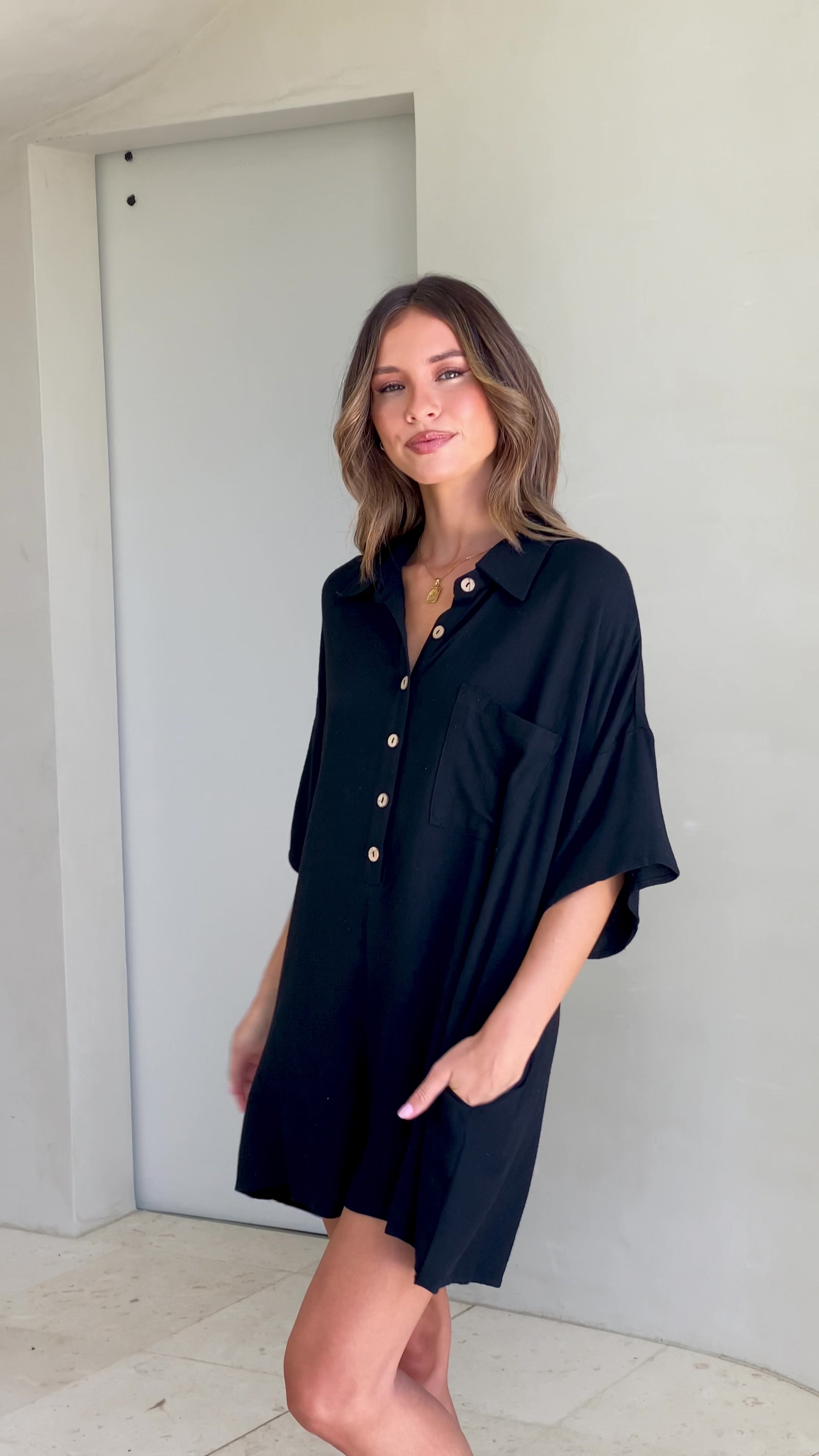 Load video: Keely Playsuit - Black - Billy J