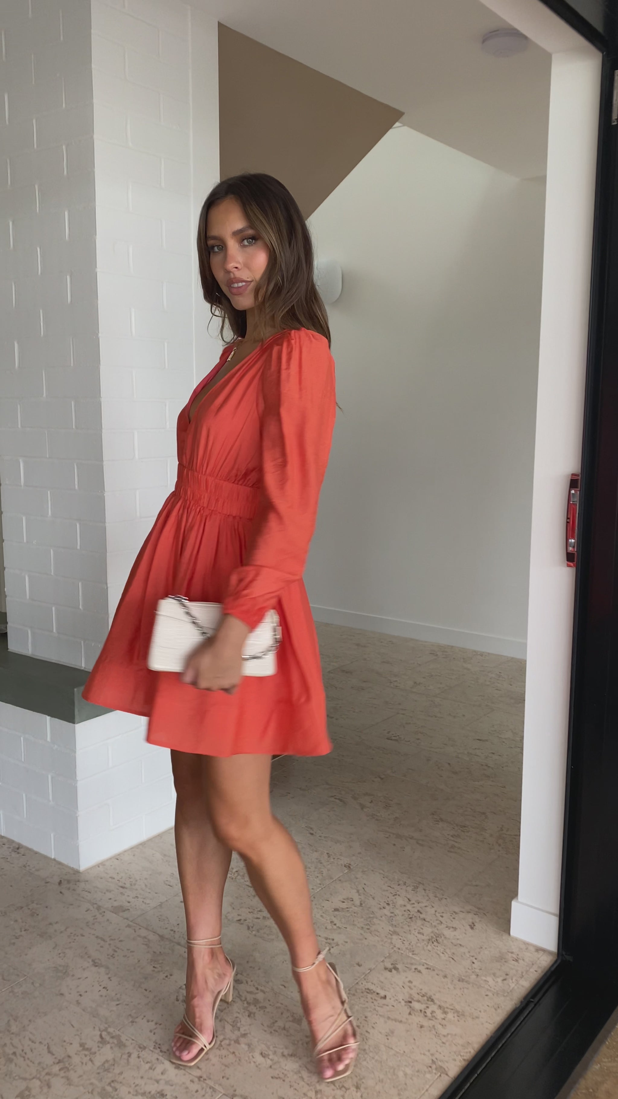 Charlotte Mini Dress - Melon - Billy J
