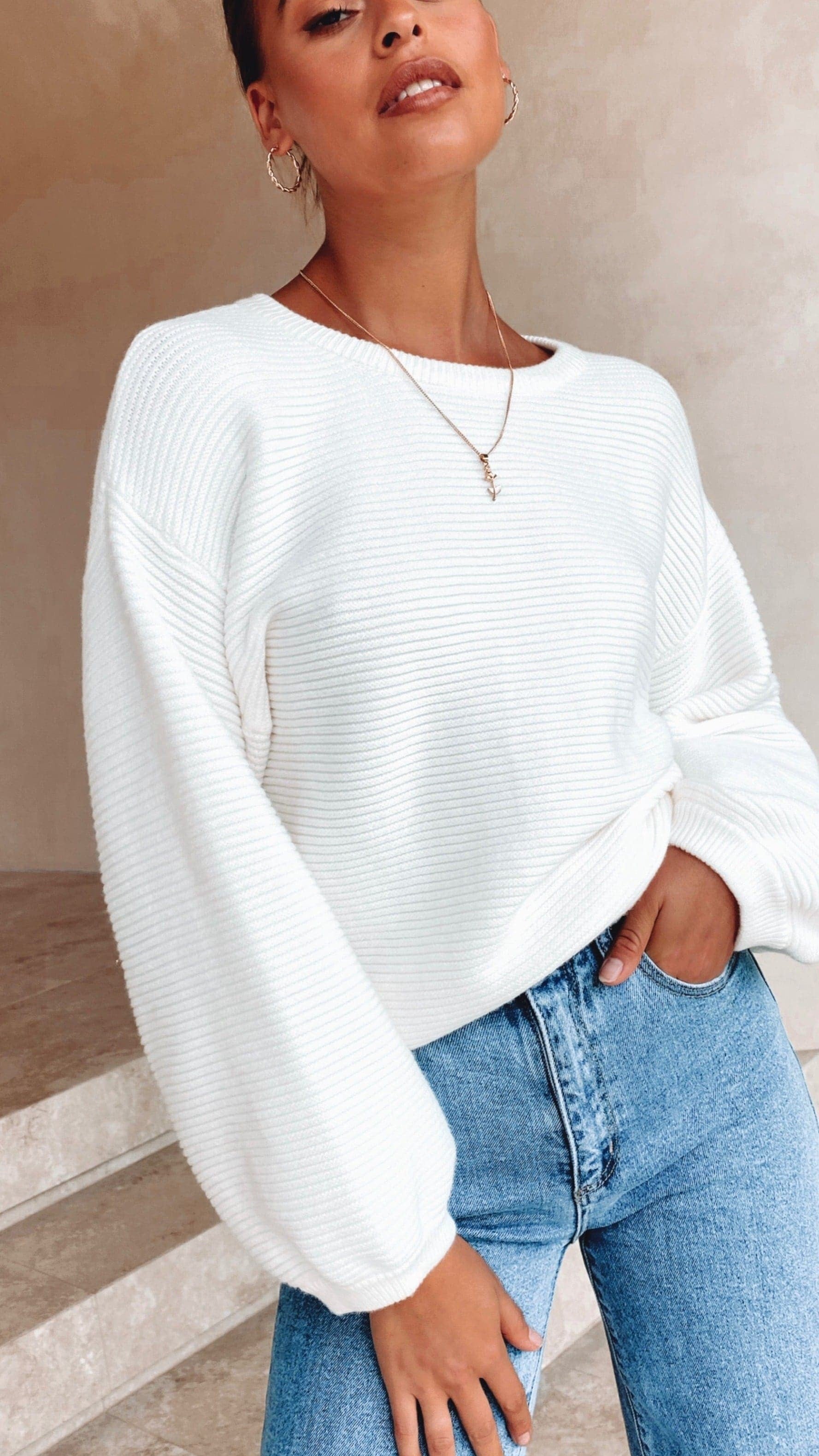 Carmel Knit - White - Billy J