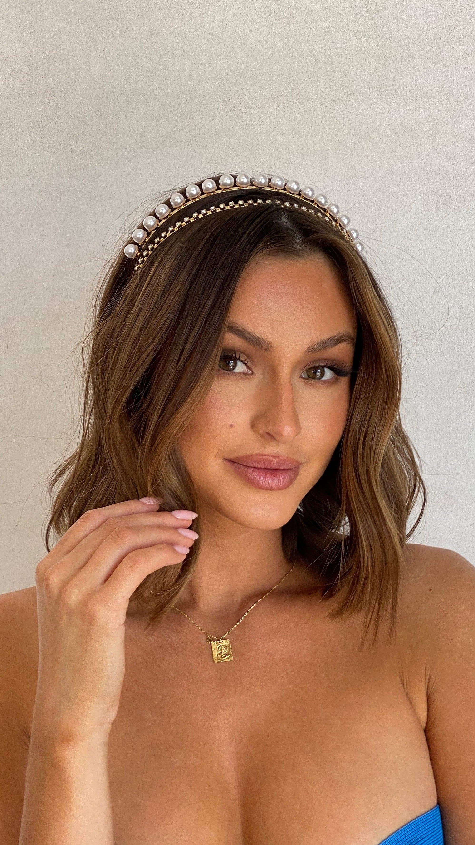 Sinclair Headpiece - Gold/Pearl - Billy J