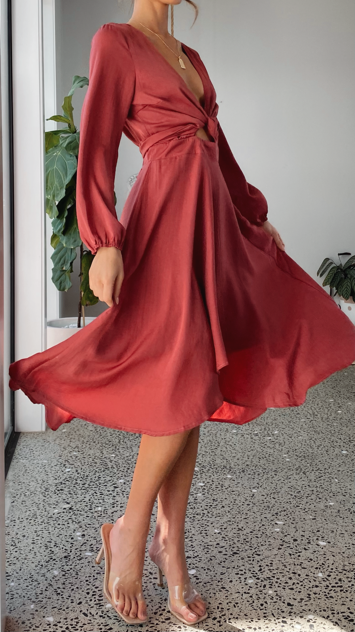 Starry Nights Dress - Berry - Billy J