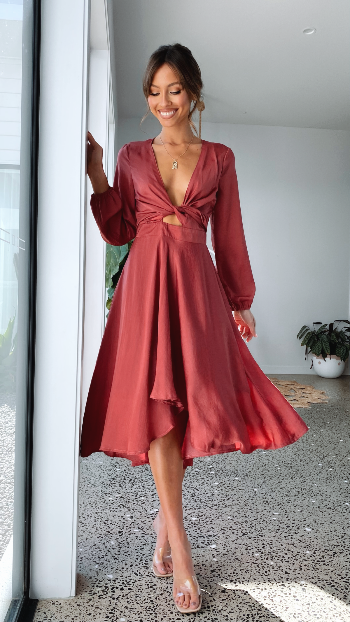 Starry Nights Dress - Berry - Billy J