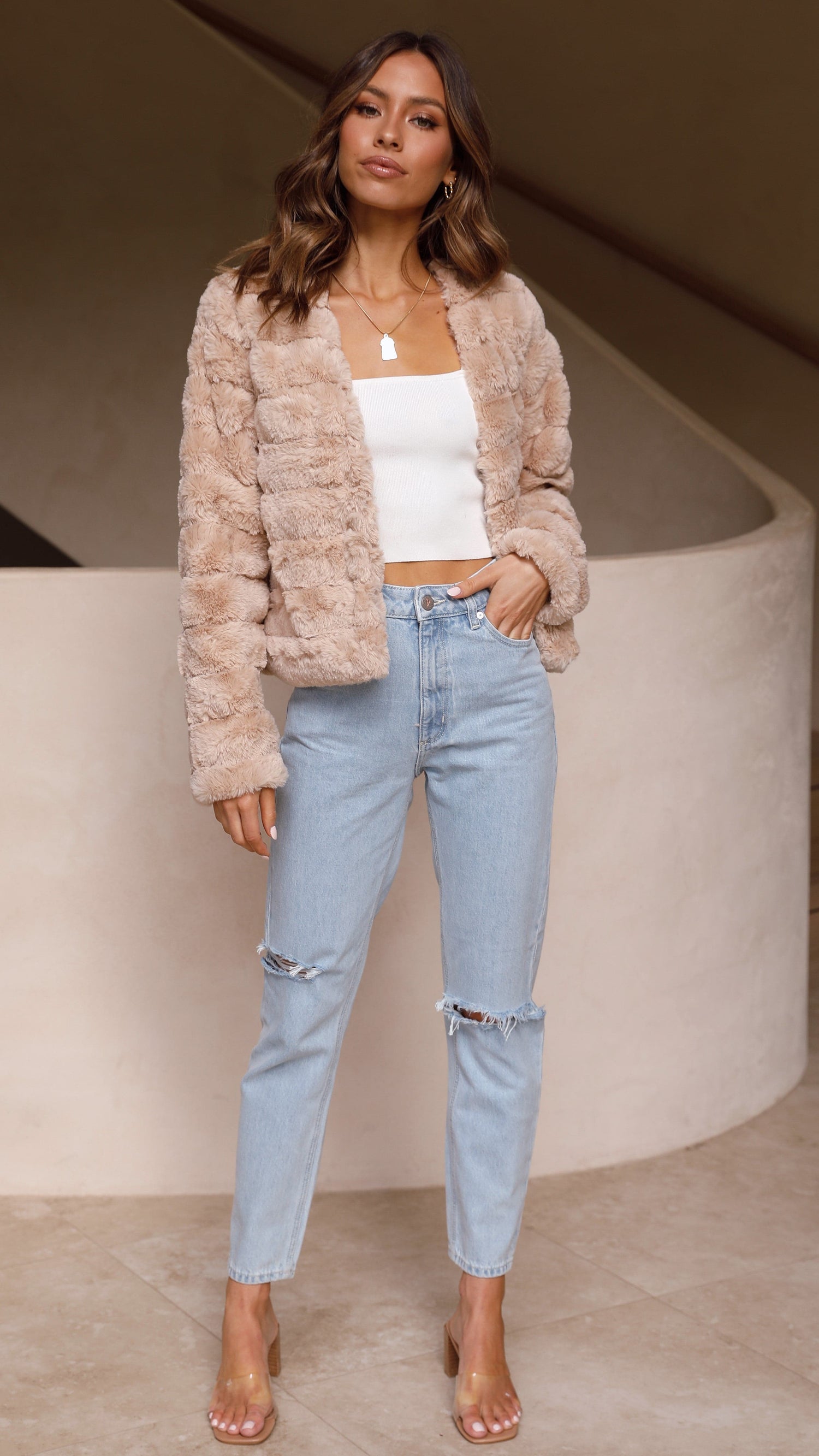 Tully Crop Jacket - Camel - Billy J